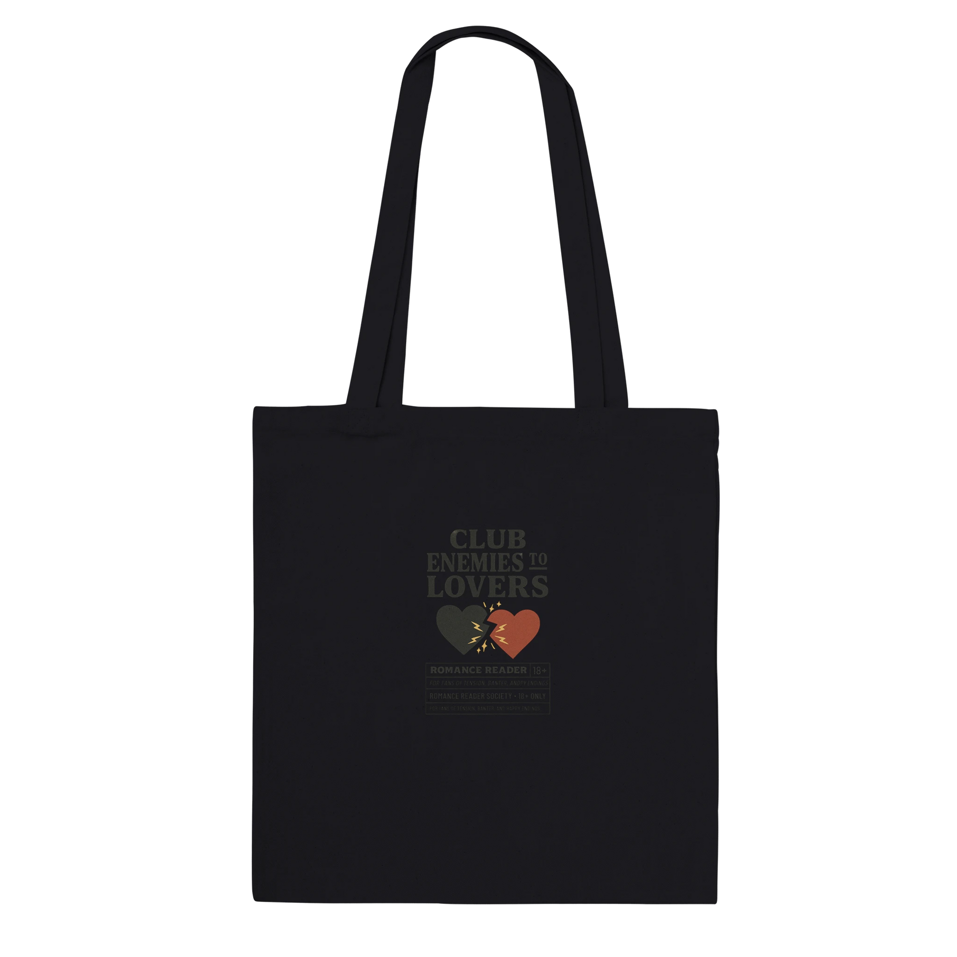 Enemies to Lovers Tote – Romance Reader Canvas Book Bag - F4 Custom Prints