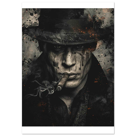 "Noir Enigma" Poster – Gritty, Cinematic Wall Art for Modern Spaces (Multiple Sizes Available)