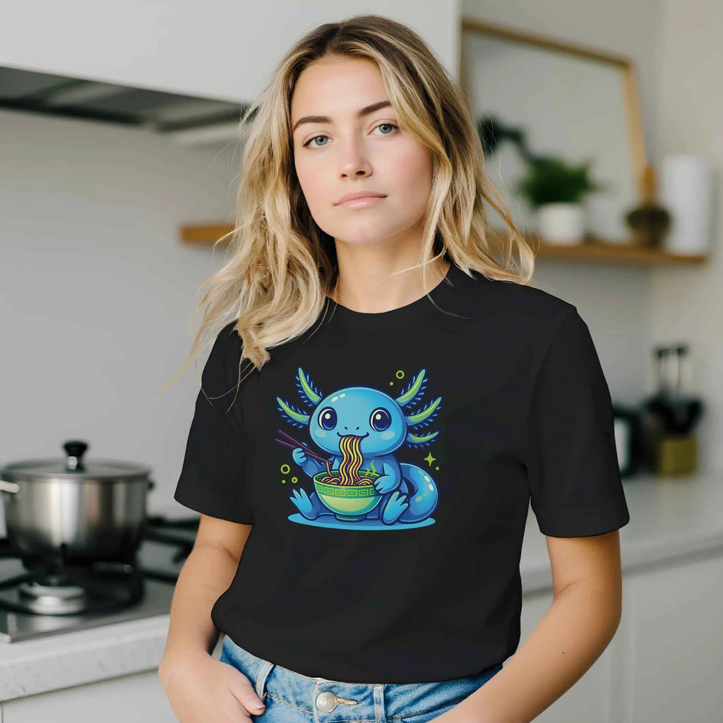 Kawaii Axolotl Ramen T-Shirt