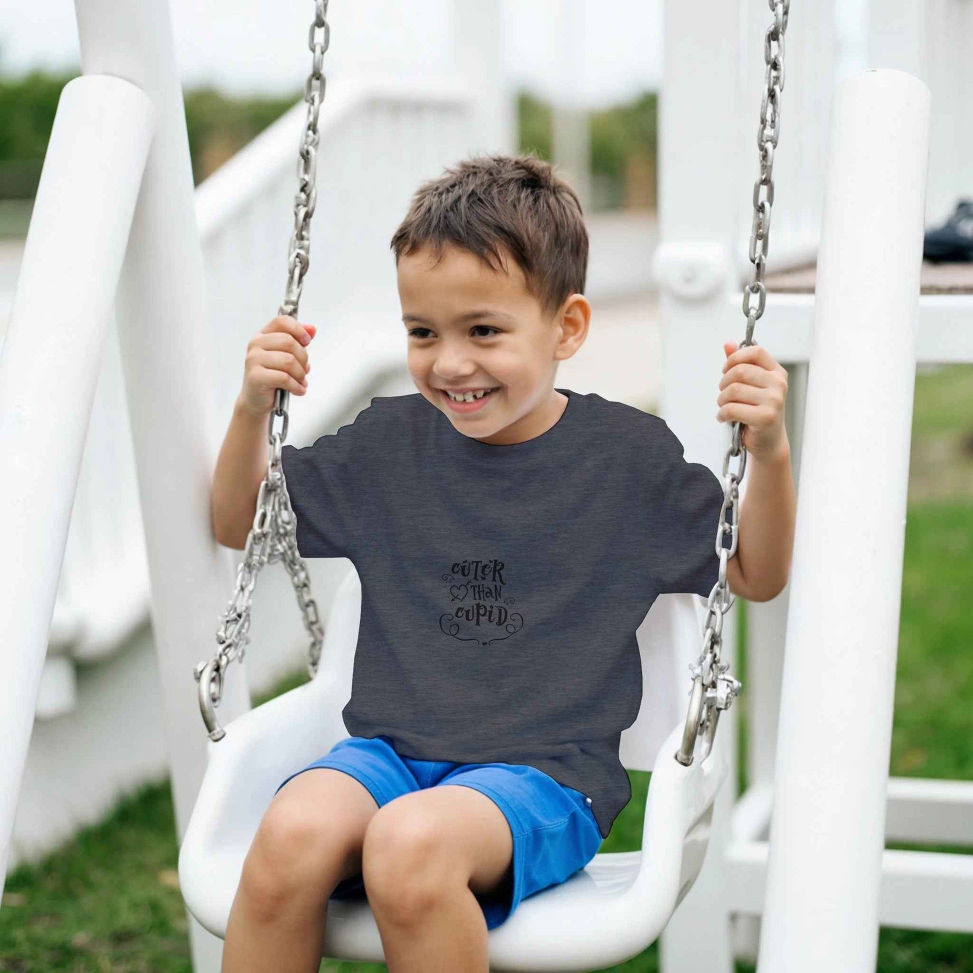 Abstract Waves Kids T-Shirt – Dynamic Artistic Design in Vibrant Hues