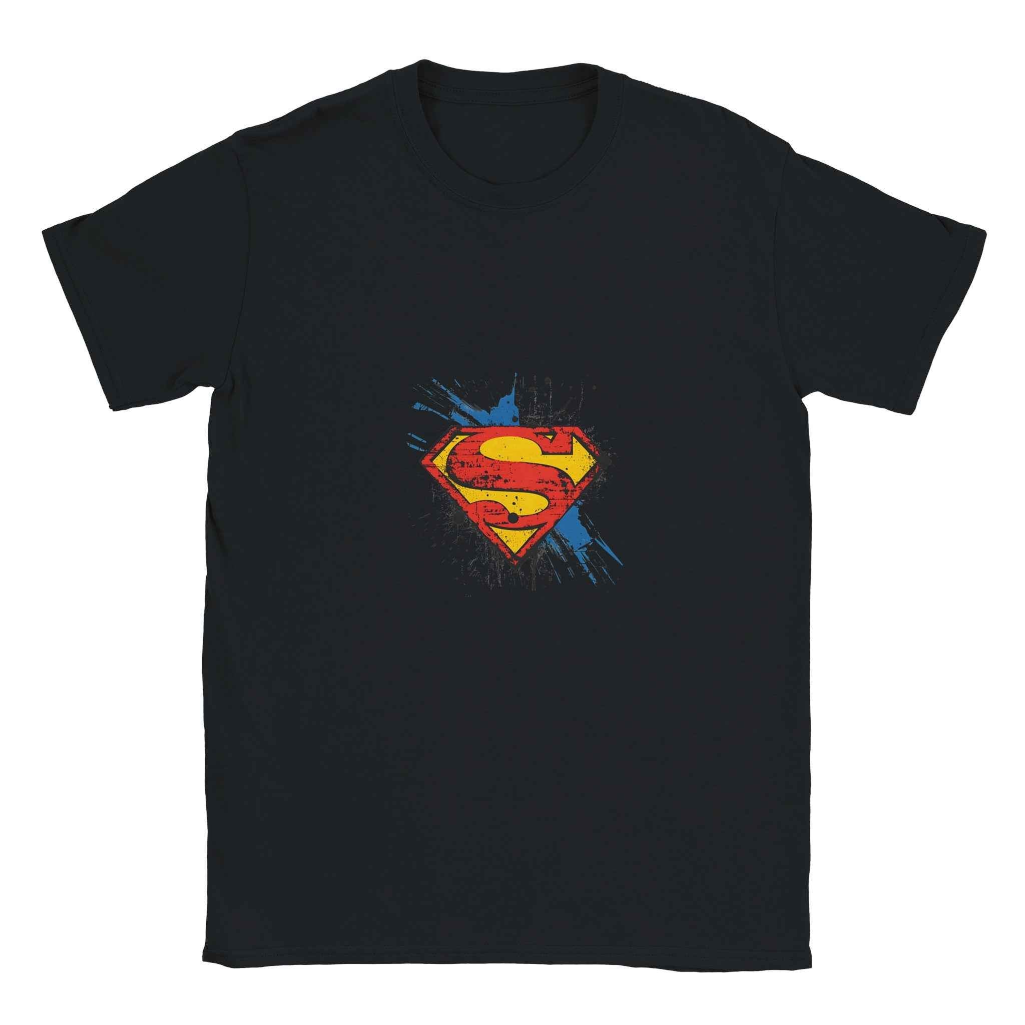 Distressed Superman Shield T-Shirt – Heroic Comic-Inspired Graphic Tee in Multiple Colors