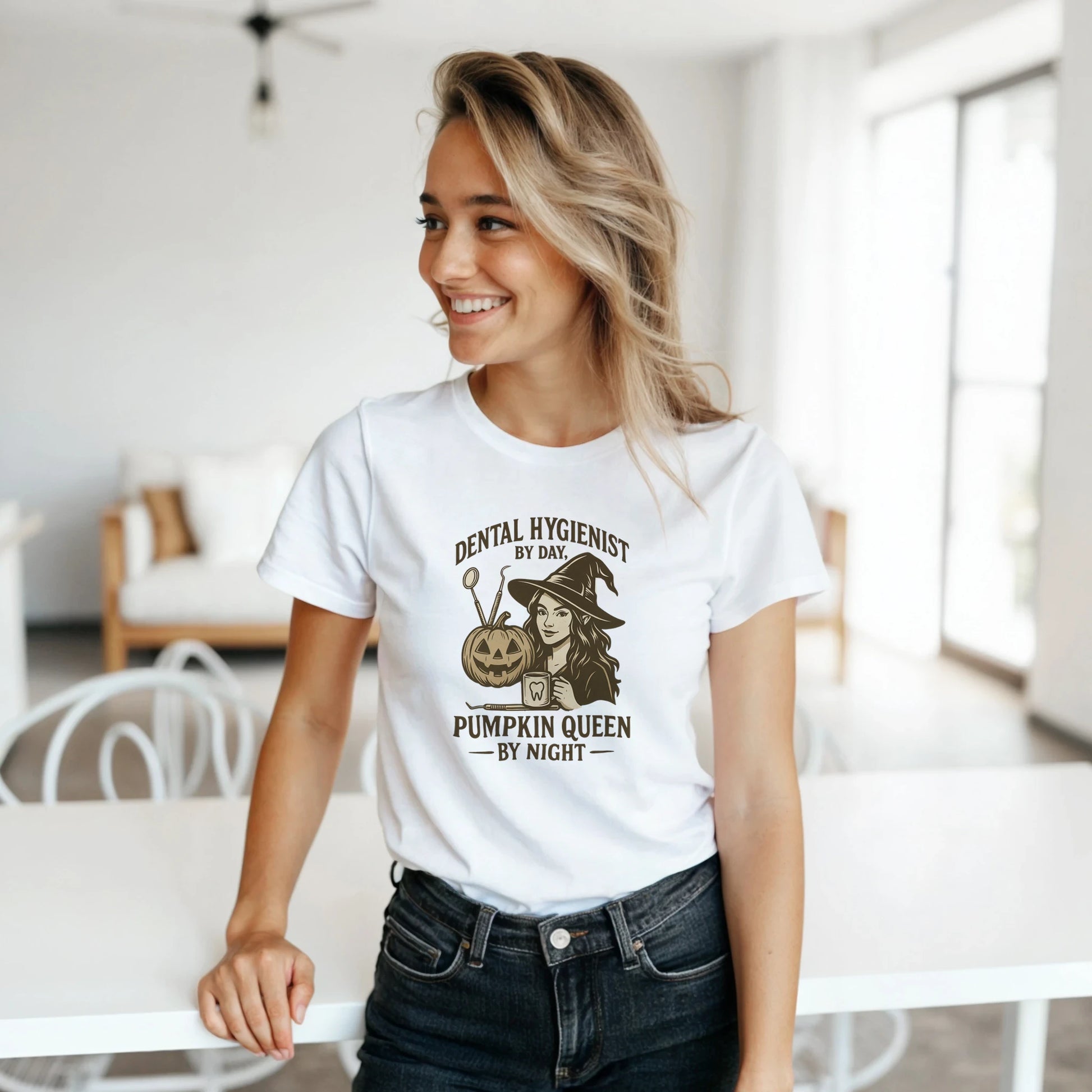 Dental Hygienist Halloween Shirt – Pumpkin Queen by Night Tee - F4 Custom Prints