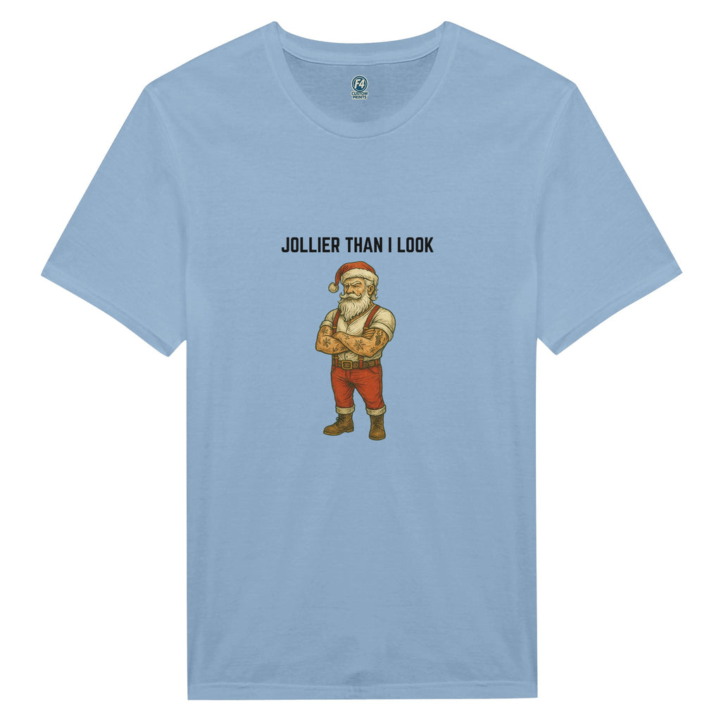 Tattooed Santa T-Shirt – Edgy Holiday Graphic Tee - F4 Custom Prints