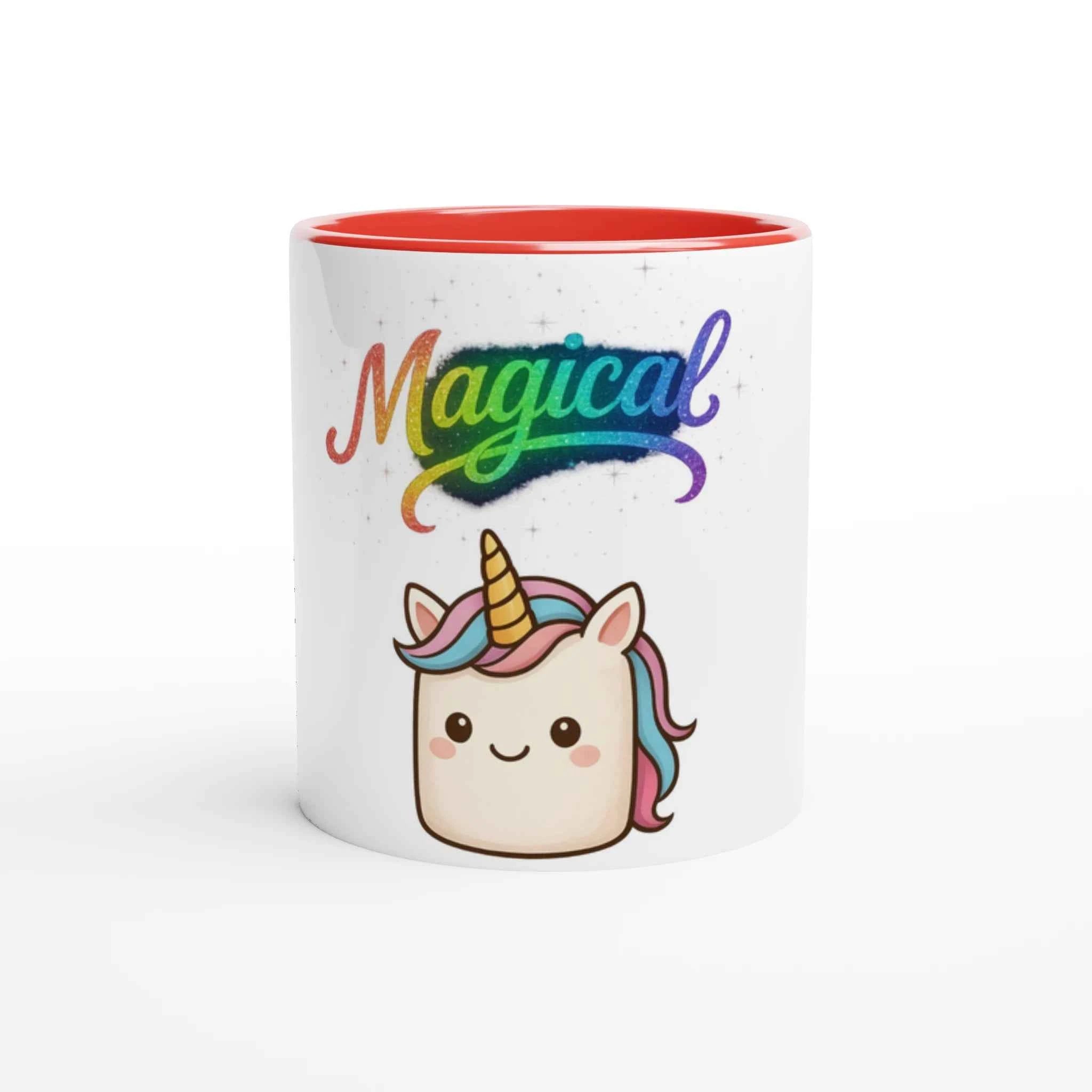 Magical Unicorn Rainbow 11oz Coffee Mug with Color Inside