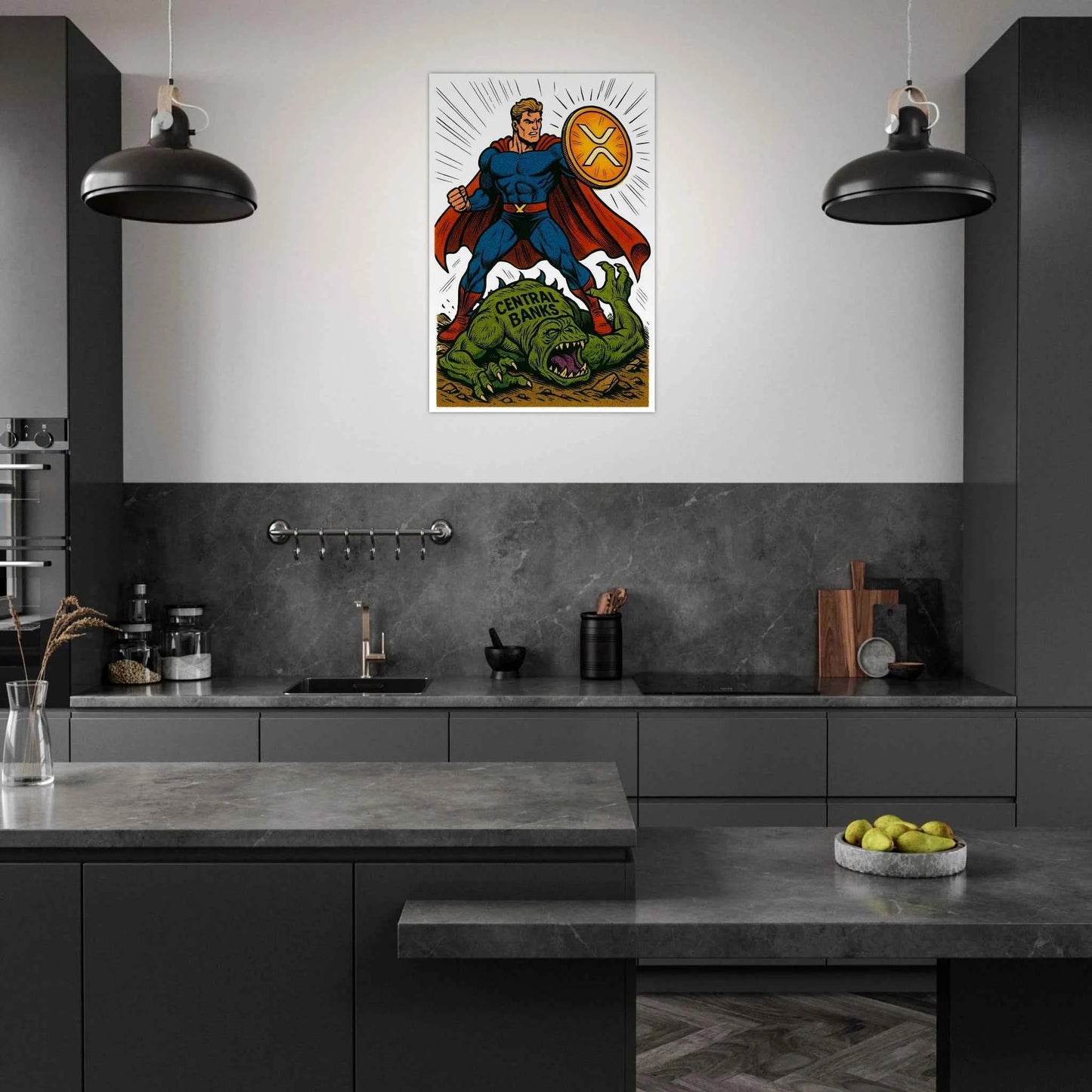 Crypto Hero XRP Fine Art Poster