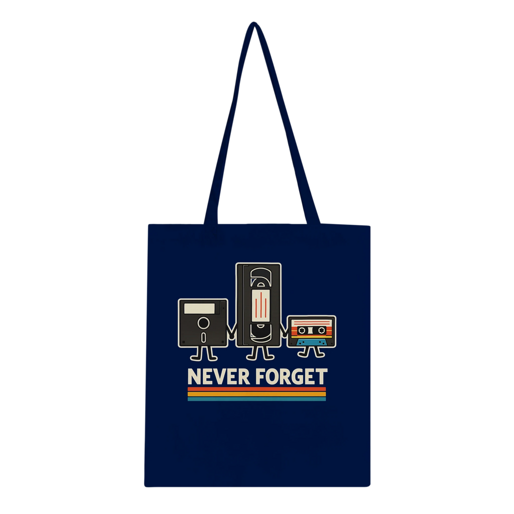 Retro Tech Squad Never Forget Tote Bag