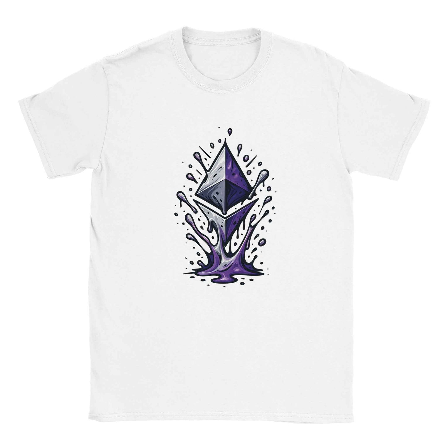 Ethereum T-Shirt – Vibrant Crypto Splash Design