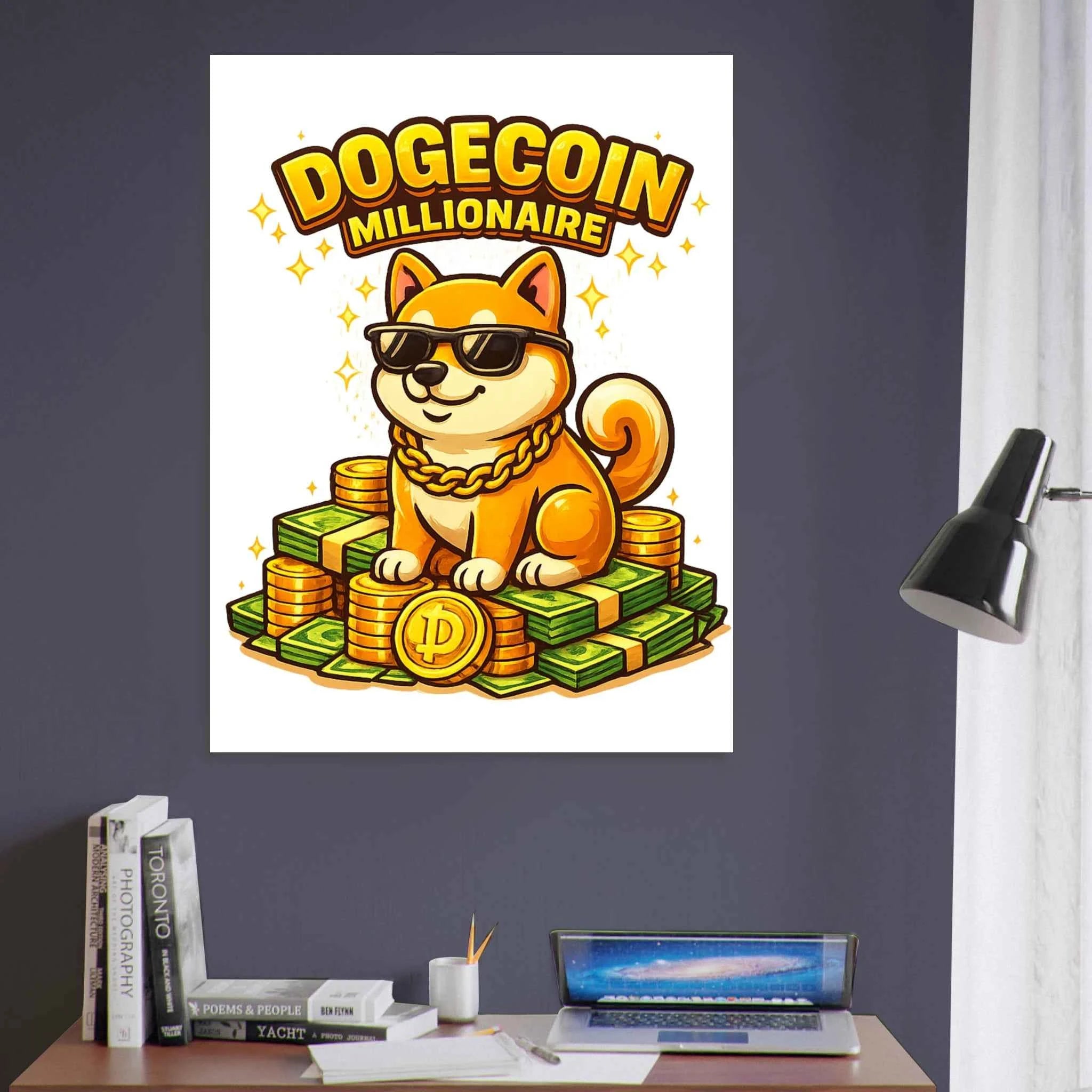 Dogecoin Millionaire Fine Art Poster