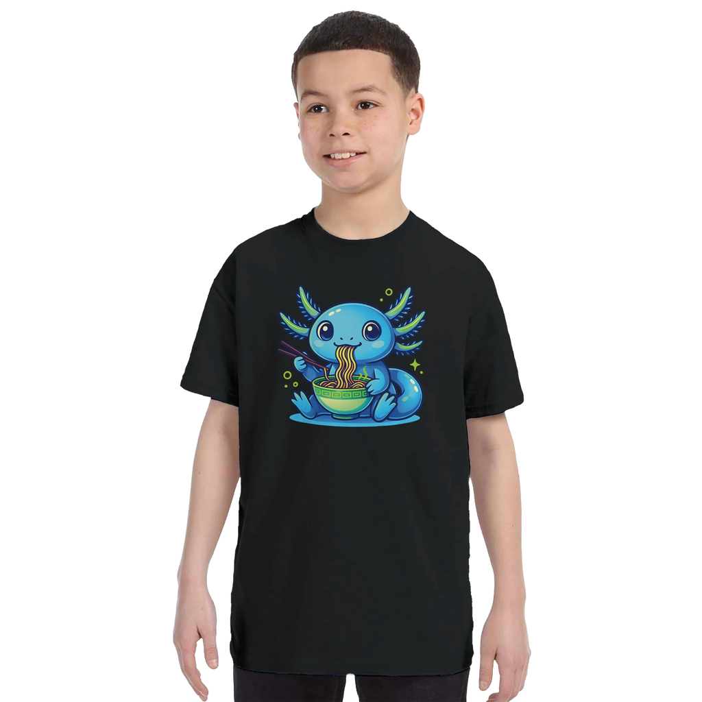 Kids Kawaii Axolotl Ramen T-Shirt