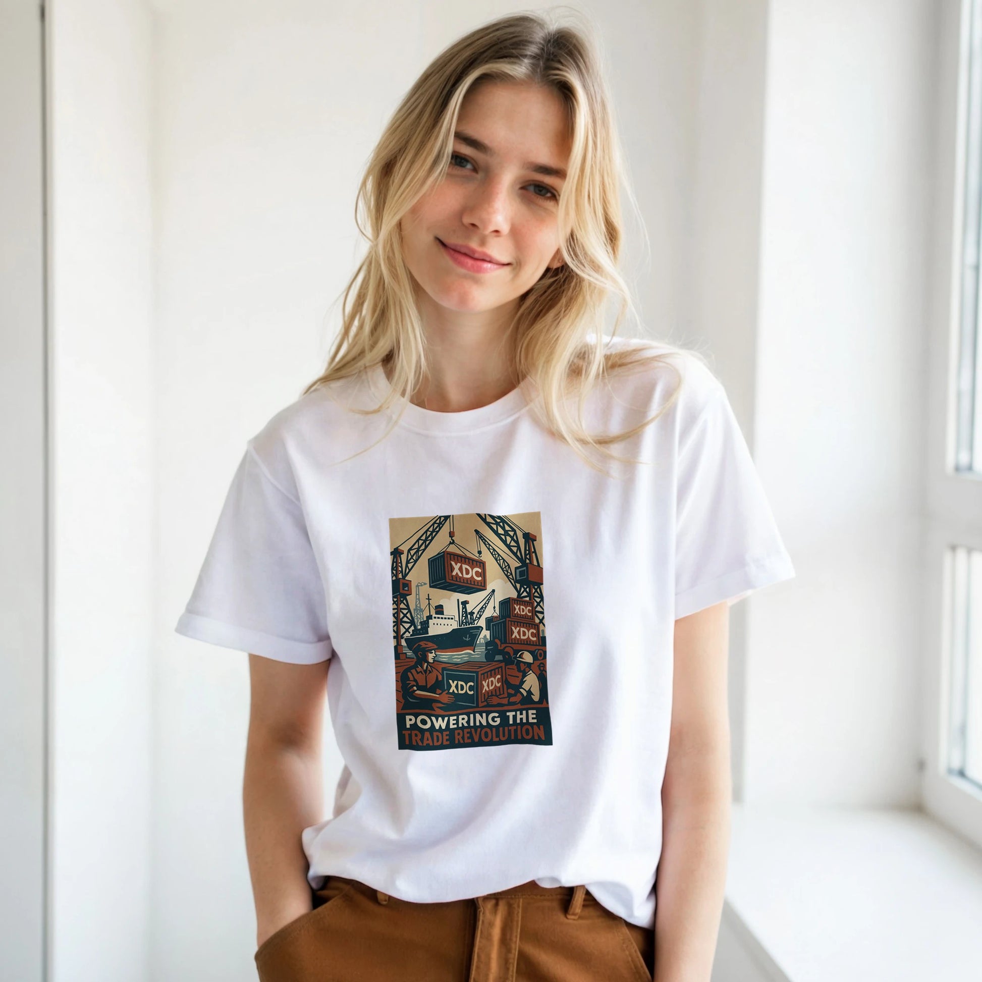 XDC Crypto Shirt – Powering Trade Revolution Retro Tee - F4 Custom Prints
