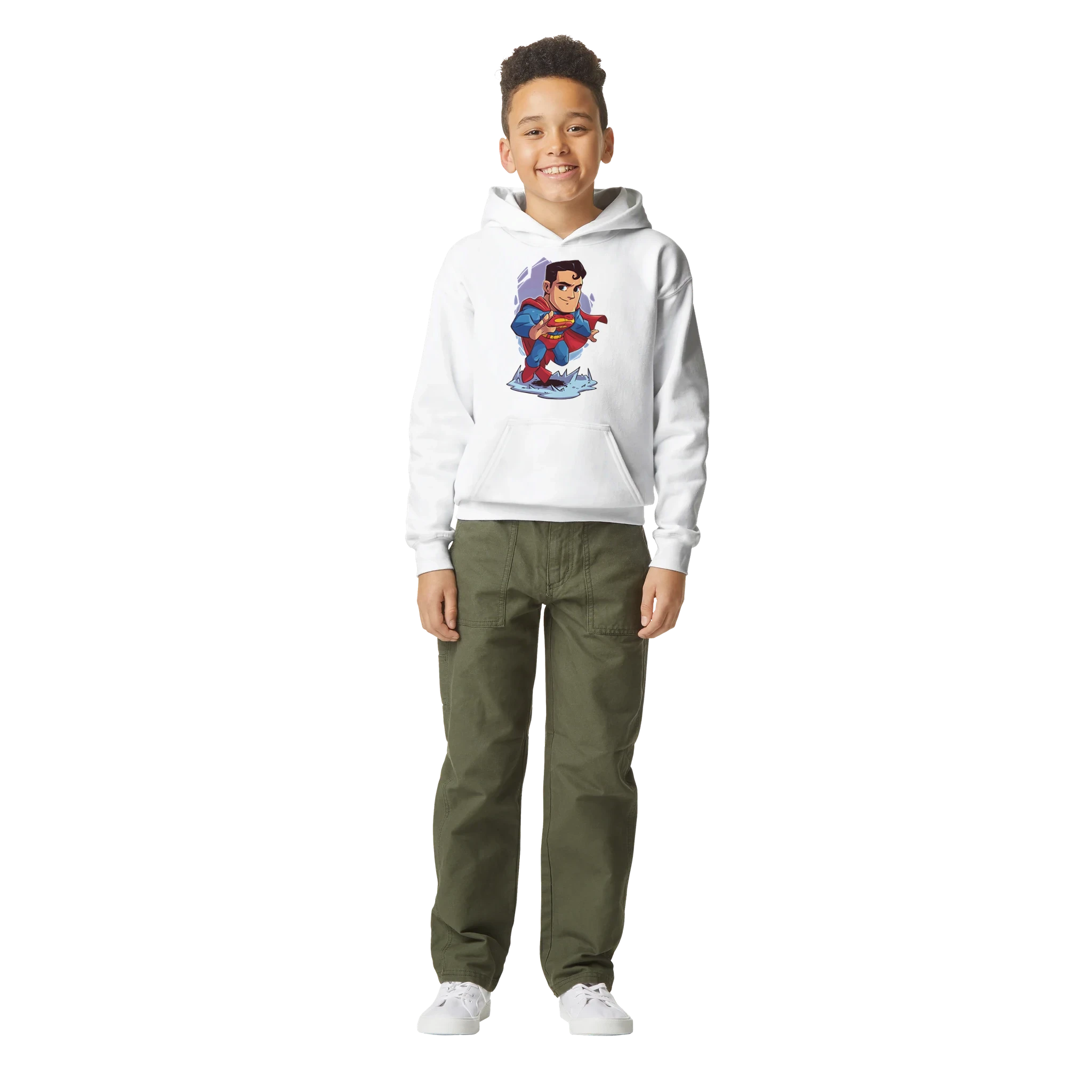 Kids Chibi Superman Inspired Hoodie