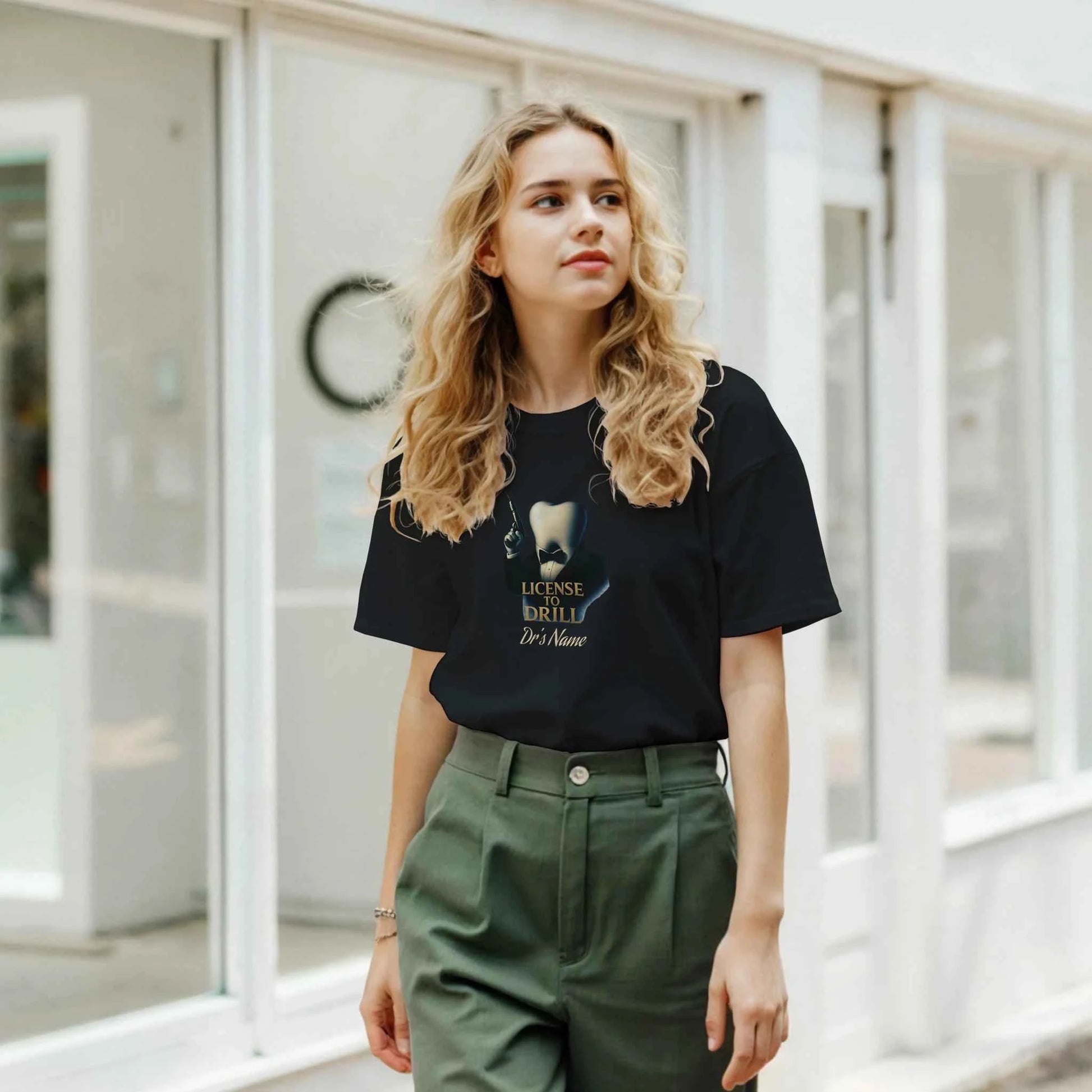 License to Drill T-Shirt – Secret Agent Tooth Funny Dentist & Hygienist Unisex Tee in 10 Colors