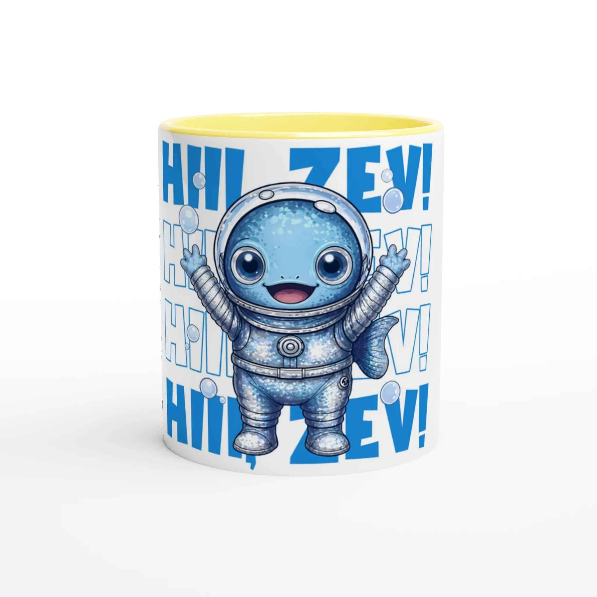 Hi Zev 11oz Coffee Mug with Color Inside