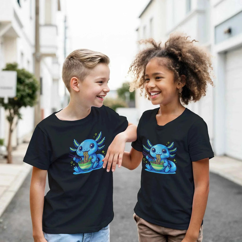 Kids Kawaii Axolotl Ramen T-Shirt