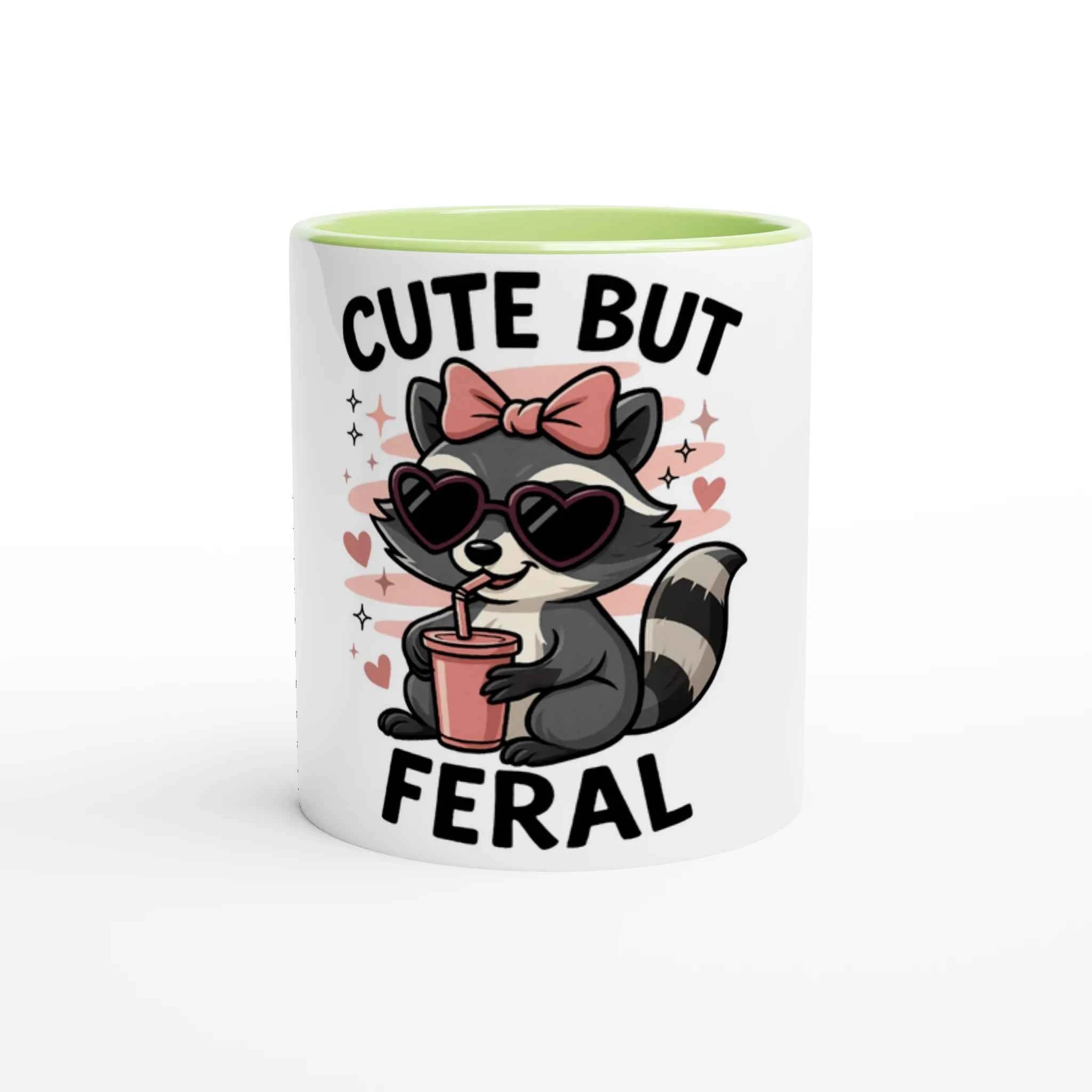 Cute But Feral 11oz Coffee Mug with Color Inside