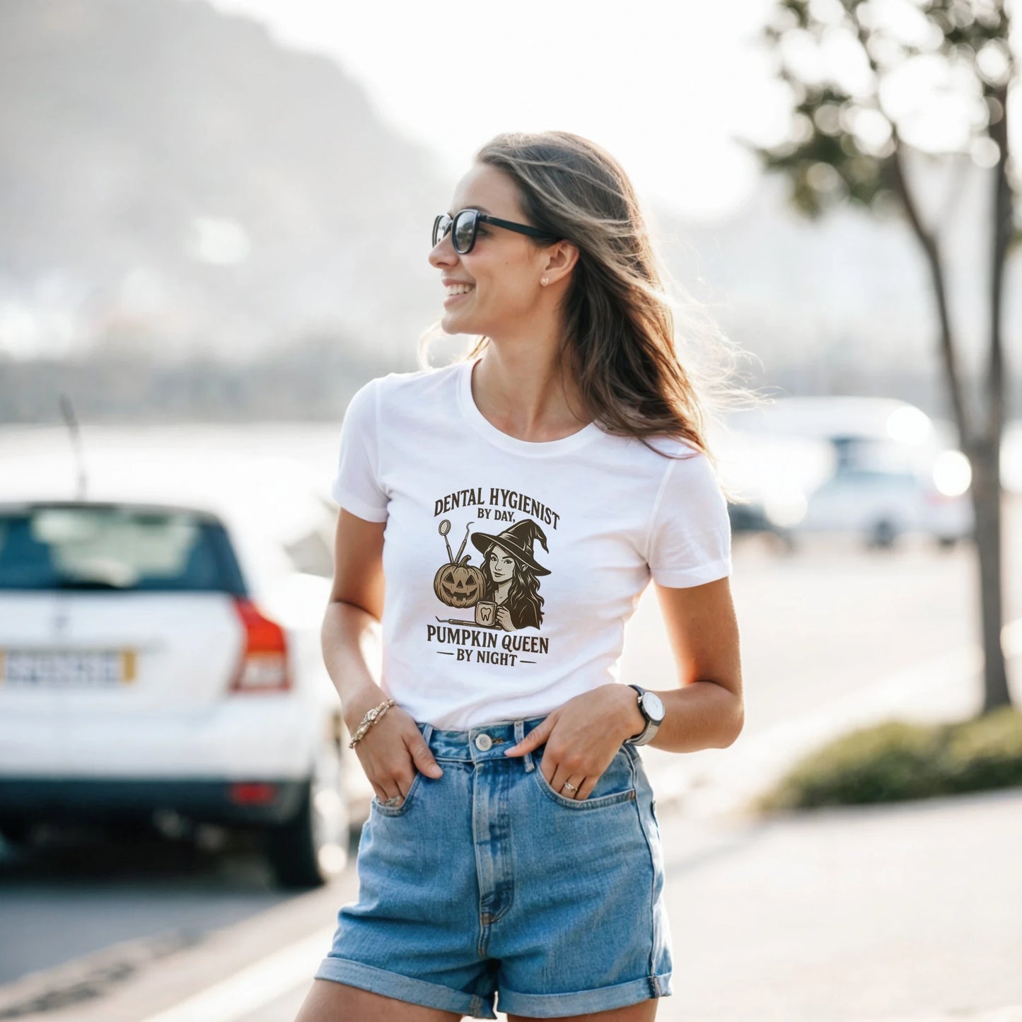 Dental Hygienist Halloween Shirt – Pumpkin Queen by Night Tee - F4 Custom Prints