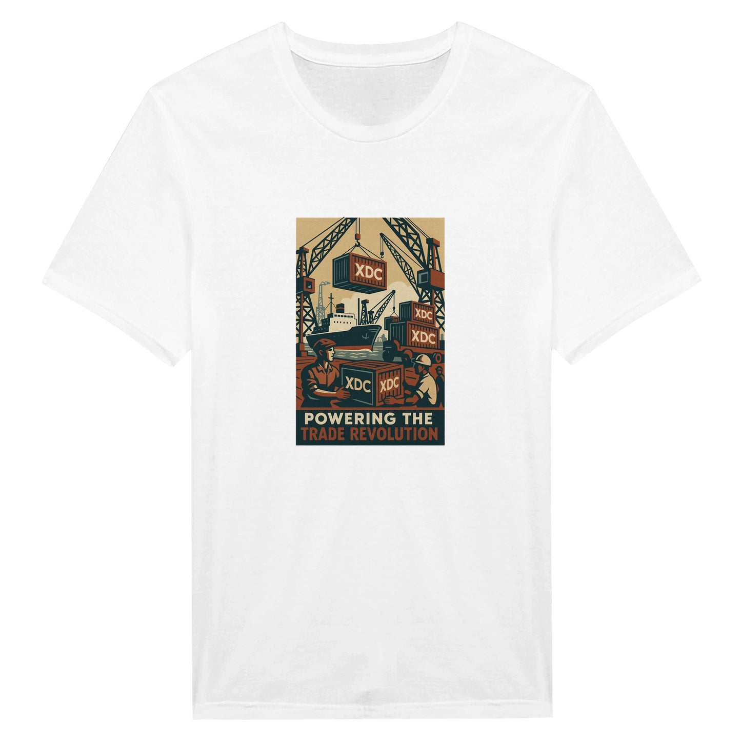 XDC Crypto Shirt – Powering Trade Revolution Retro Tee - F4 Custom Prints
