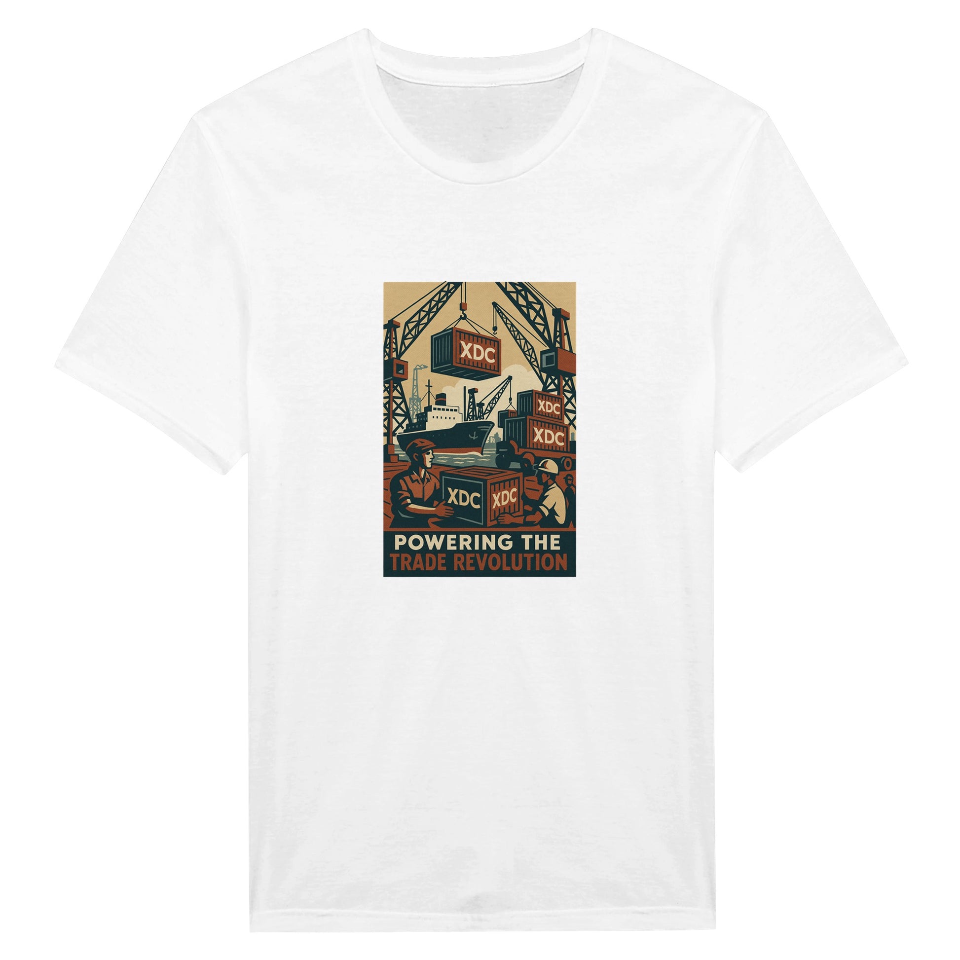 XDC Crypto Shirt – Powering Trade Revolution Retro Tee - F4 Custom Prints