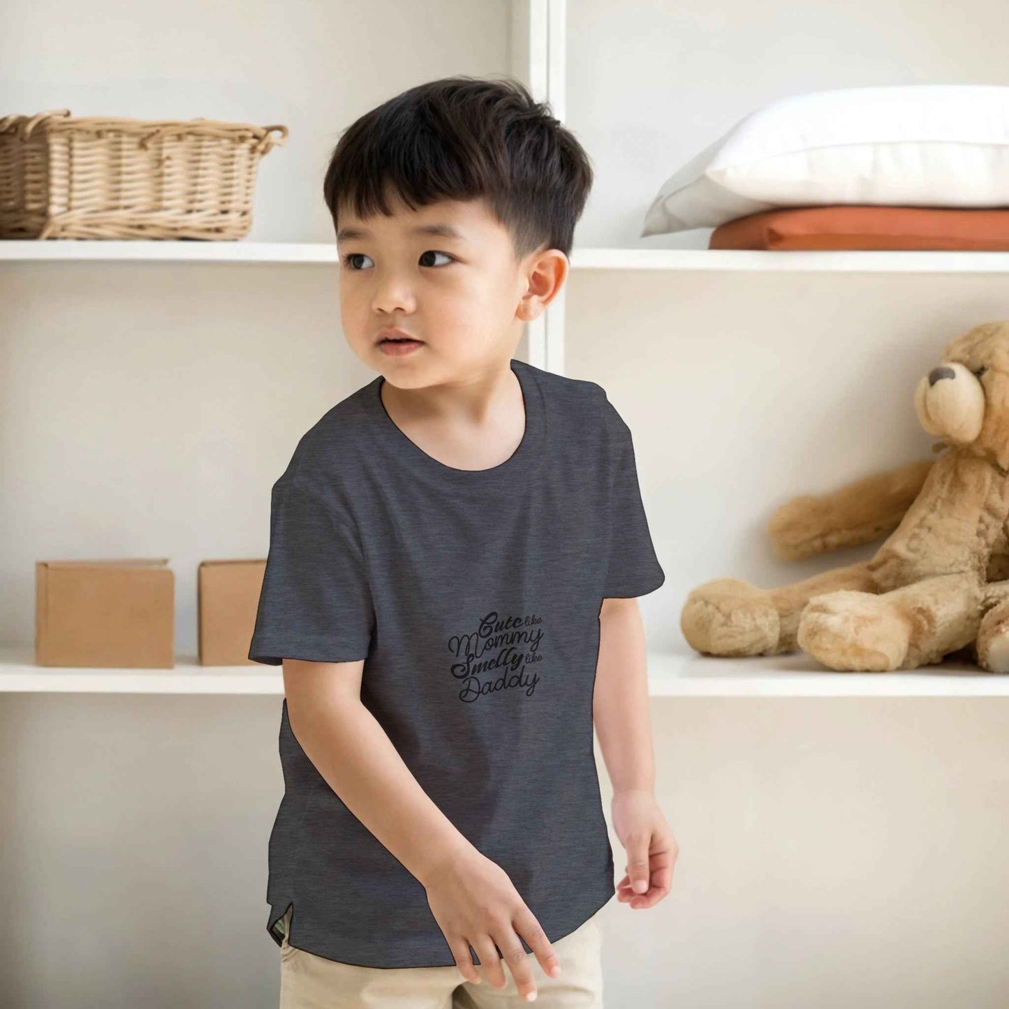 Abstract Waves Kids T-Shirt – Dynamic Geometric Design