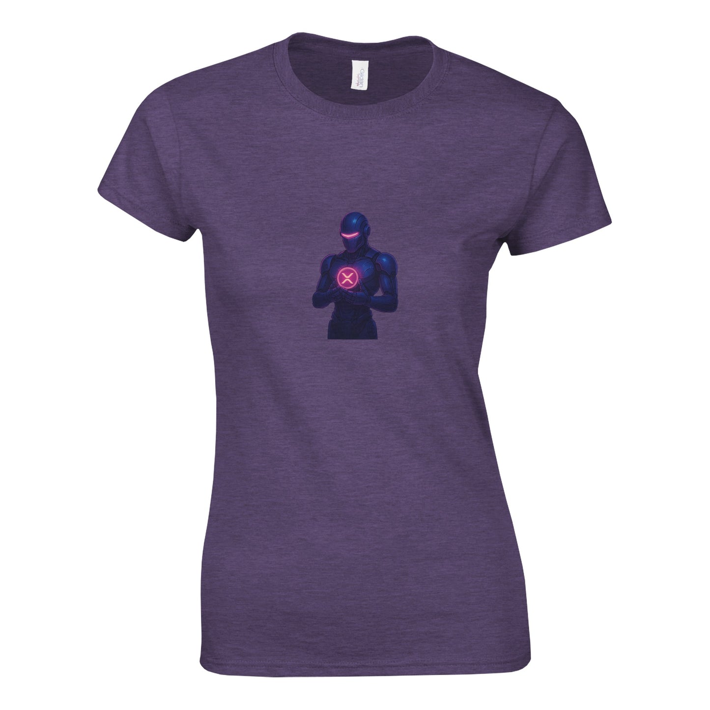 XRP Women’s T-Shirt – Robotic Guardian Crypto Tee - F4 Custom Prints