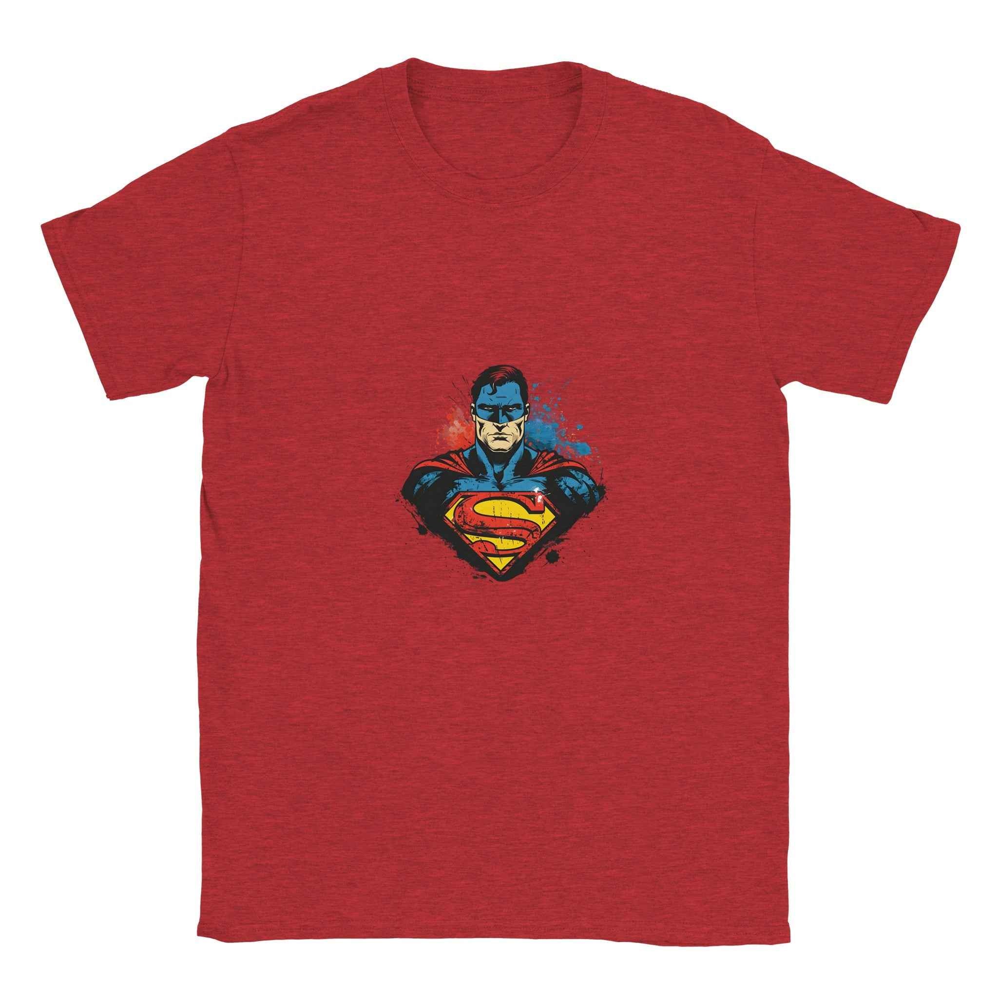 Superman T-Shirt – Heroic Comic-Inspired Graphic Tee in Your Choice of 10 Dynamic Colors