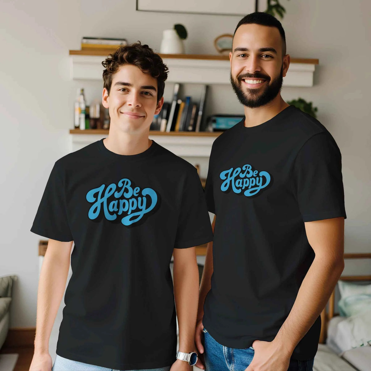 Be Happy Script T-Shirt
