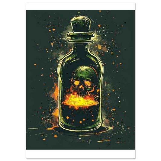 "Skull Elixir" Poster – Mystical Dark Fantasy Wall Art (Multiple Sizes Available)