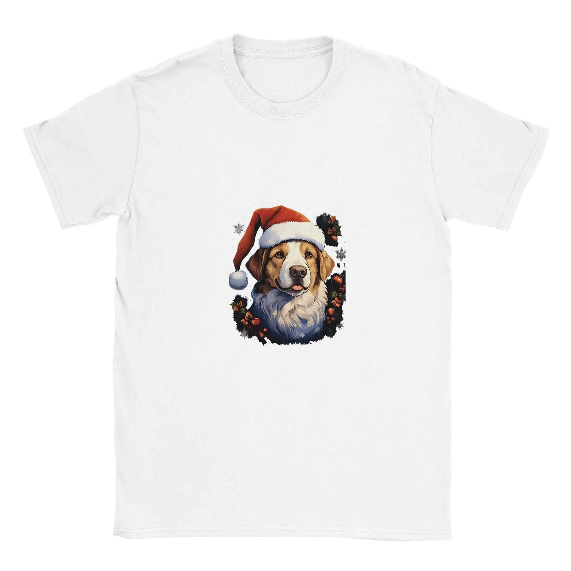 Jolly Santa Paws Dog Christmas Tee – Festive Holiday Graphic Tee for Pet Lovers
