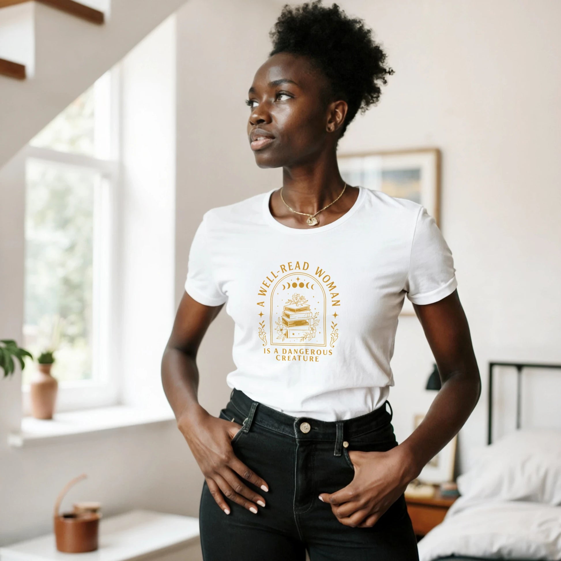 A Well-Read Woman Is a Dangerous Creature Book Lover Shirt - F4 Custom Prints