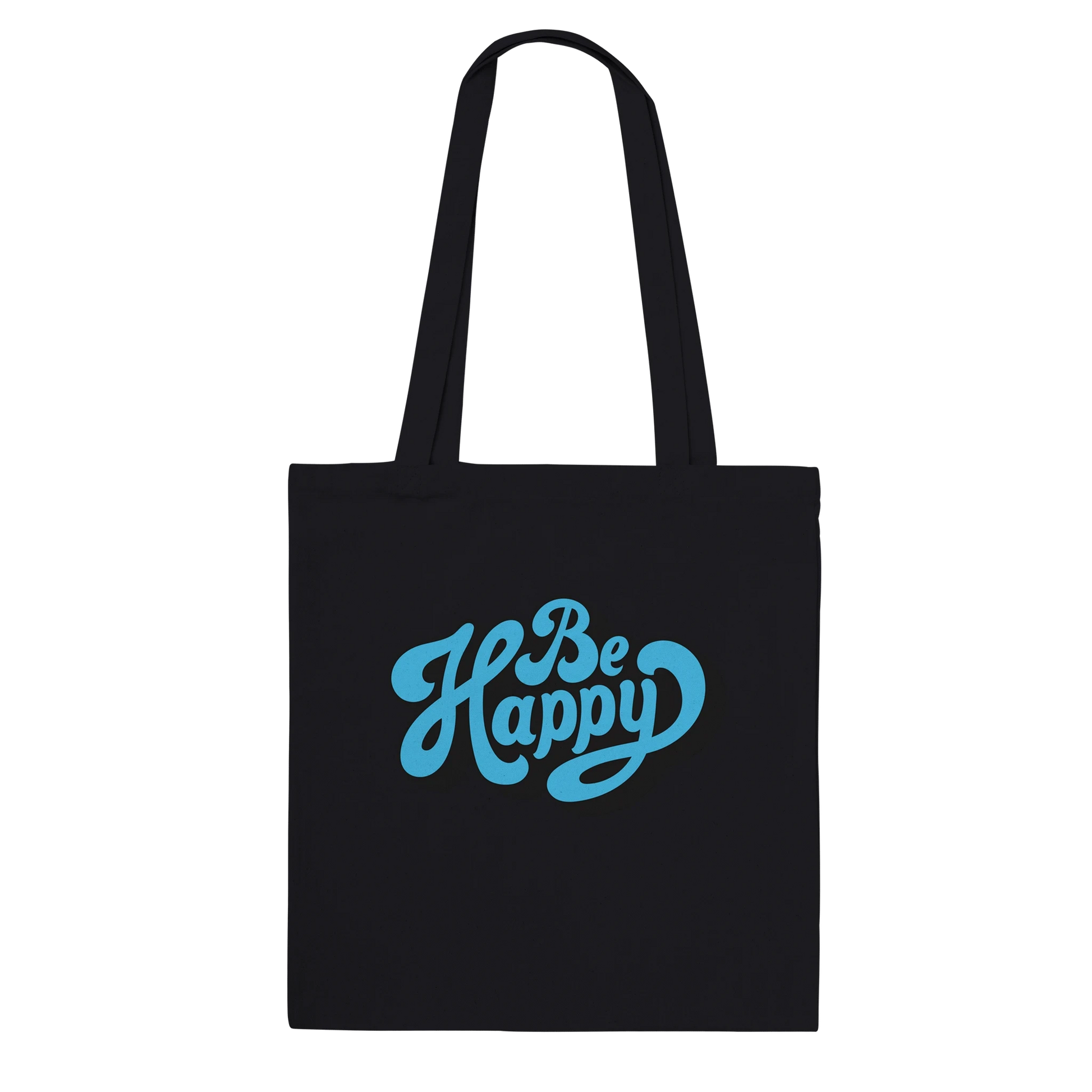 Be Happy Script Tote Bag