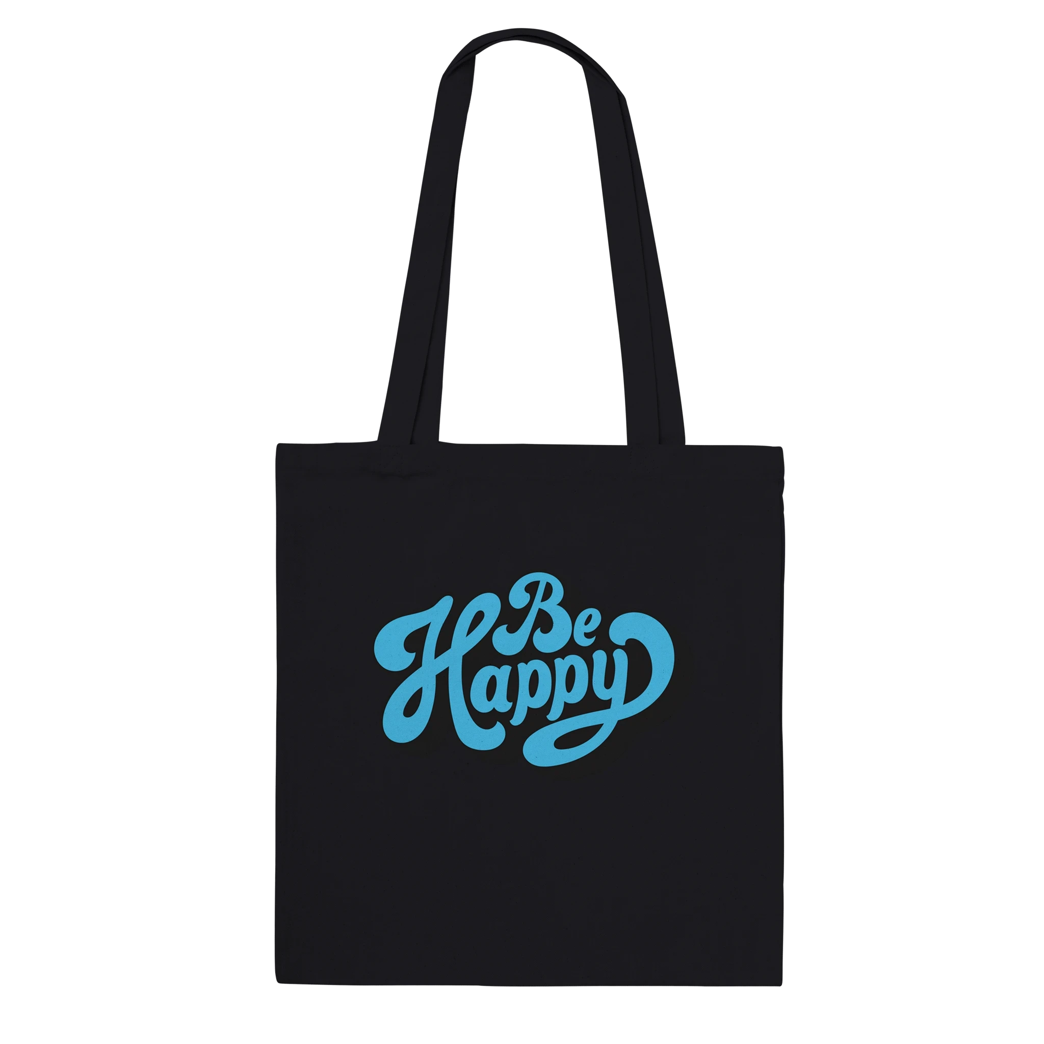 Be Happy Script Tote Bag