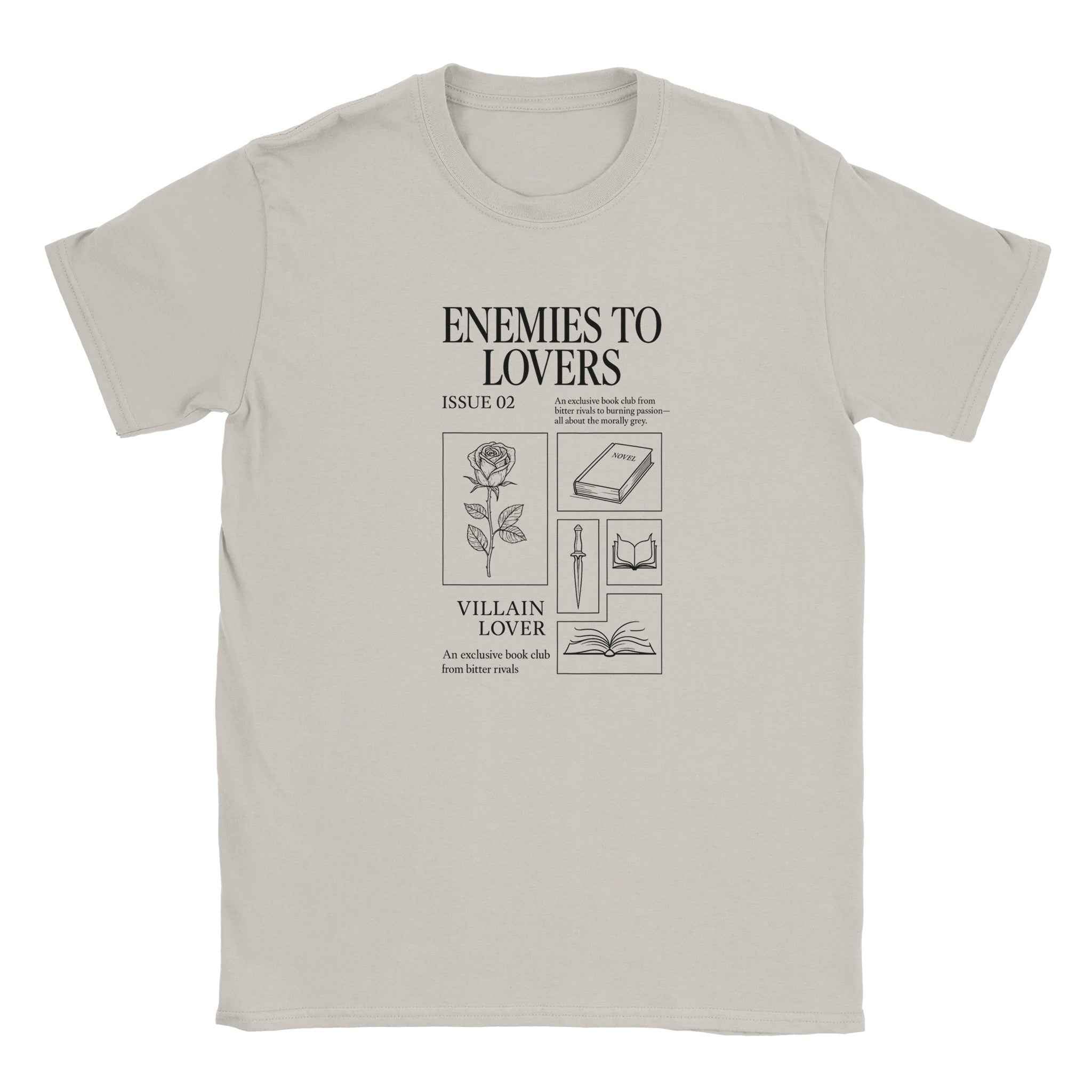 Enemies to Lovers T-Shirt – Bookish Romance Aesthetic Tee for Villain Lovers