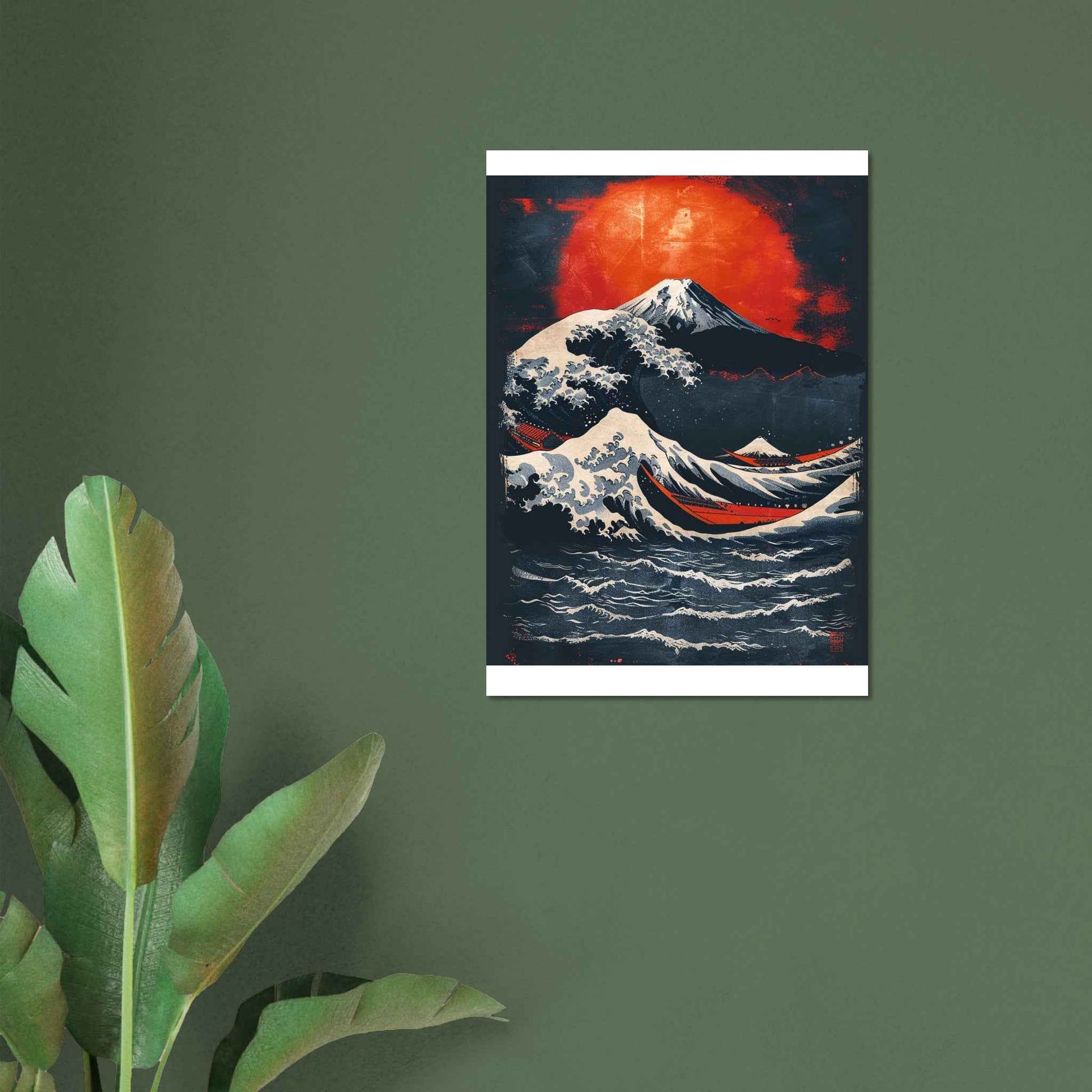 "The Great Wave & Mount Fuji" Poster – Japanese Ukiyo-e Inspired Wall Art (Multiple Sizes Available)