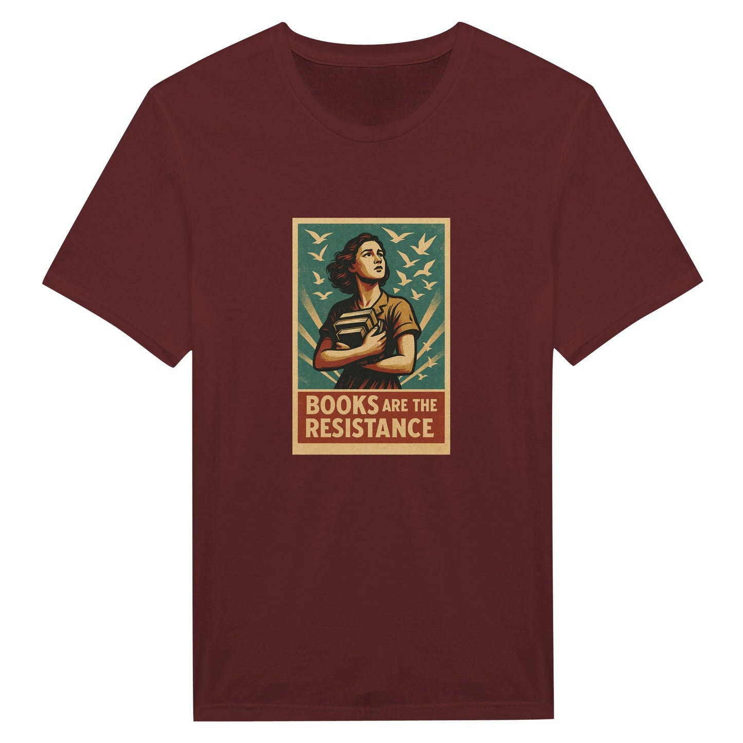 Books Are The Resistance T-Shirt – Vintage Activist Art for Book Lovers - F4 Custom Prints