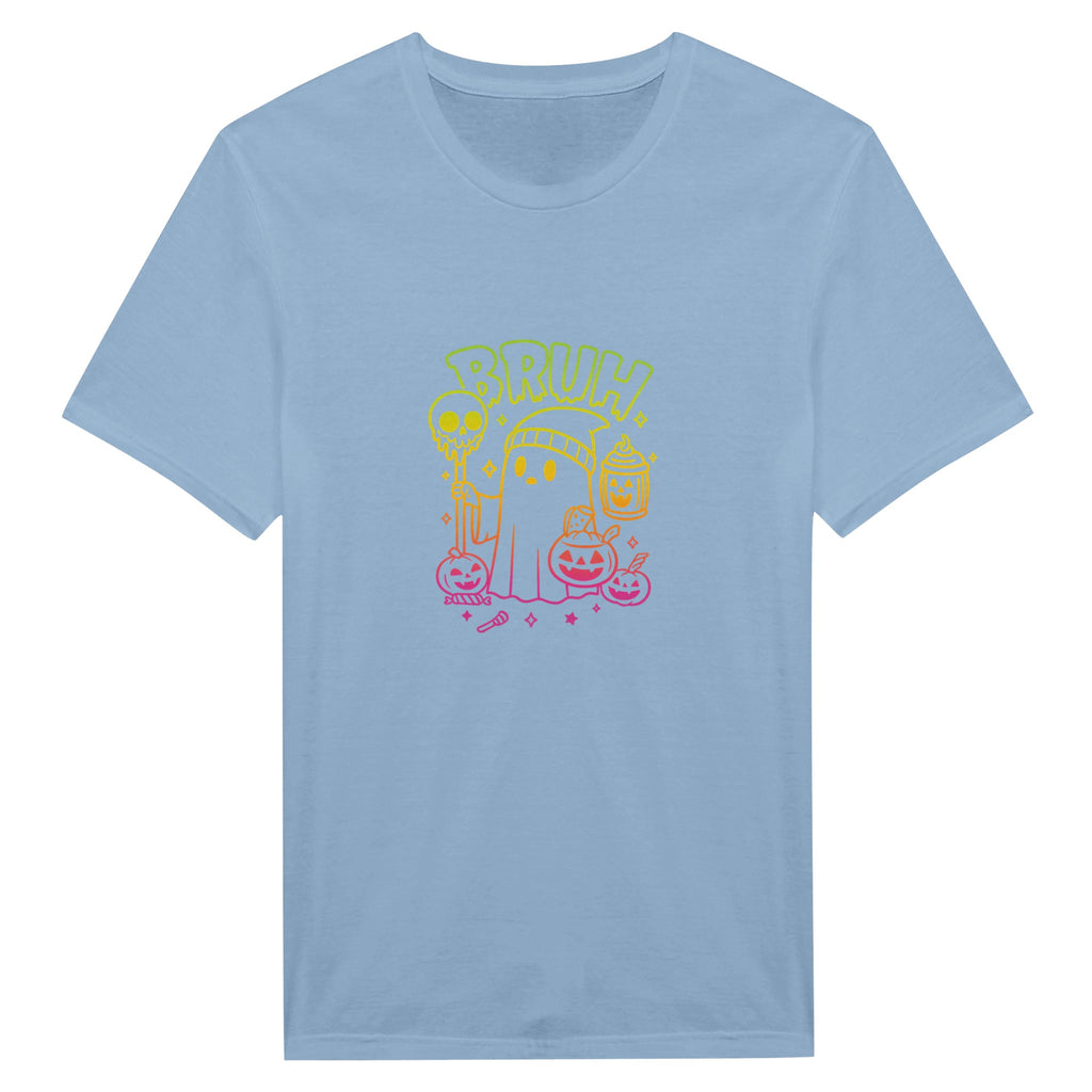 Bruh Halloween Ghost T-Shirt- Spooky Season Funny Meme Tee - F4 Custom Prints