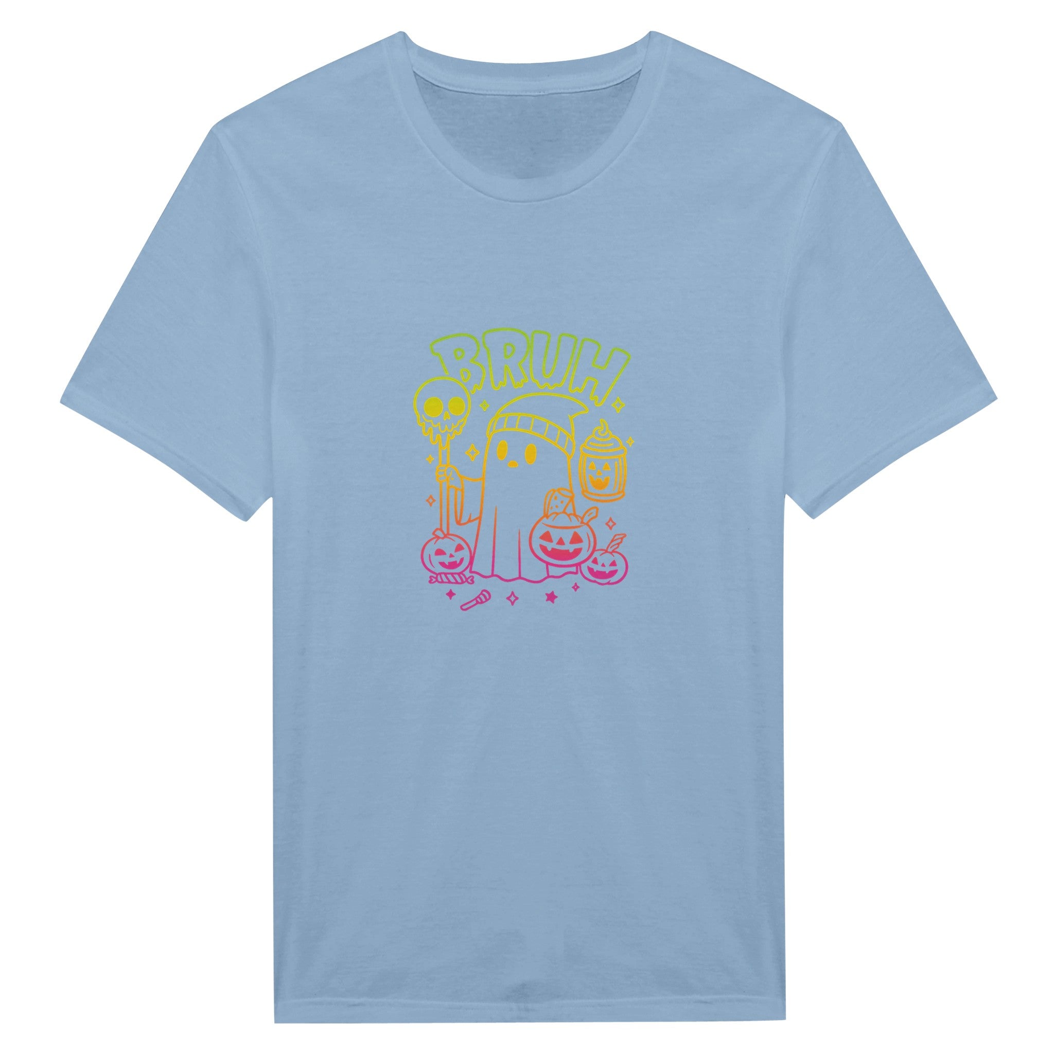 Bruh Halloween Ghost T-Shirt- Spooky Season Funny Meme Tee - F4 Custom Prints