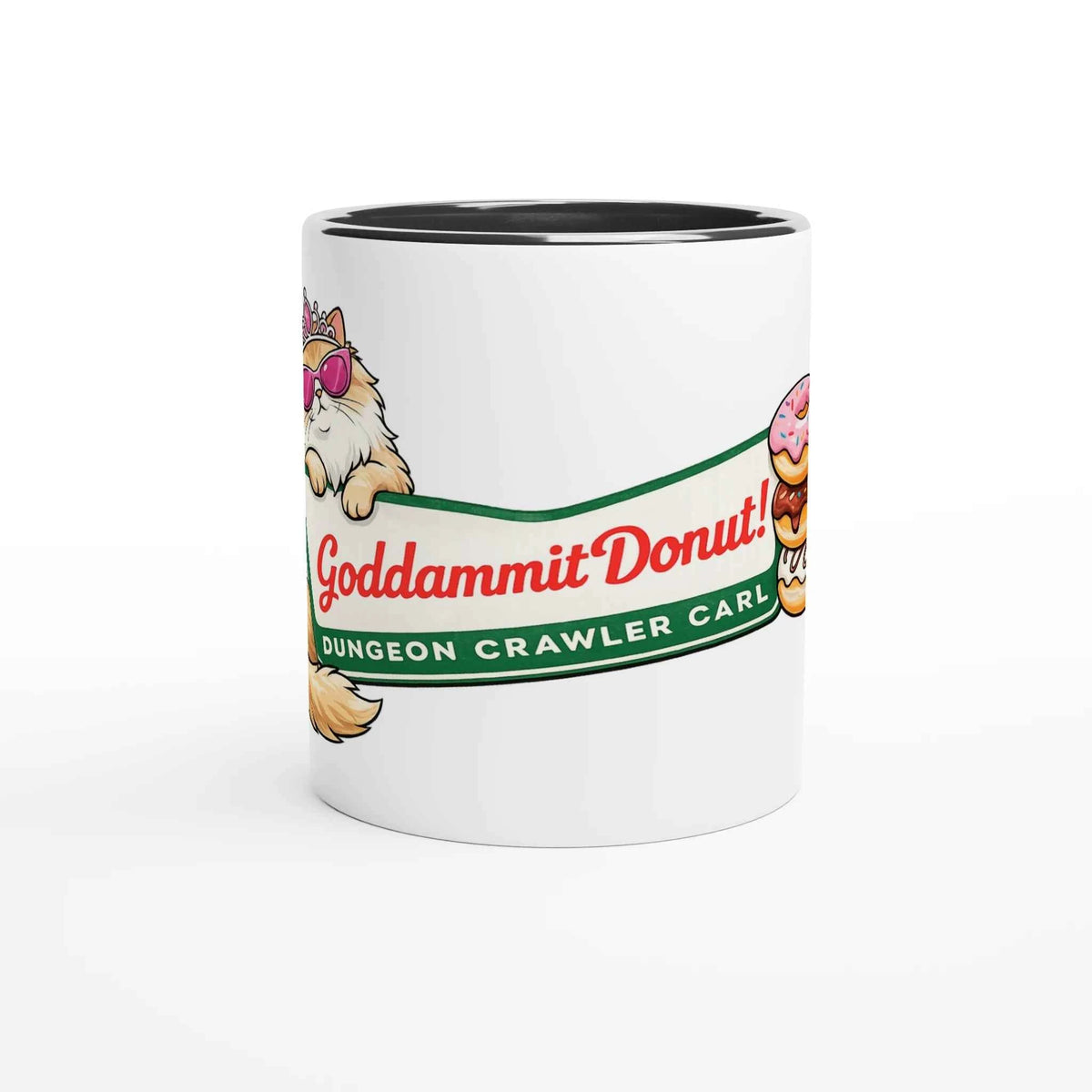 Goddammit Donut Dungeon Crawler Carl 11oz Coffee Mug with Color Inside