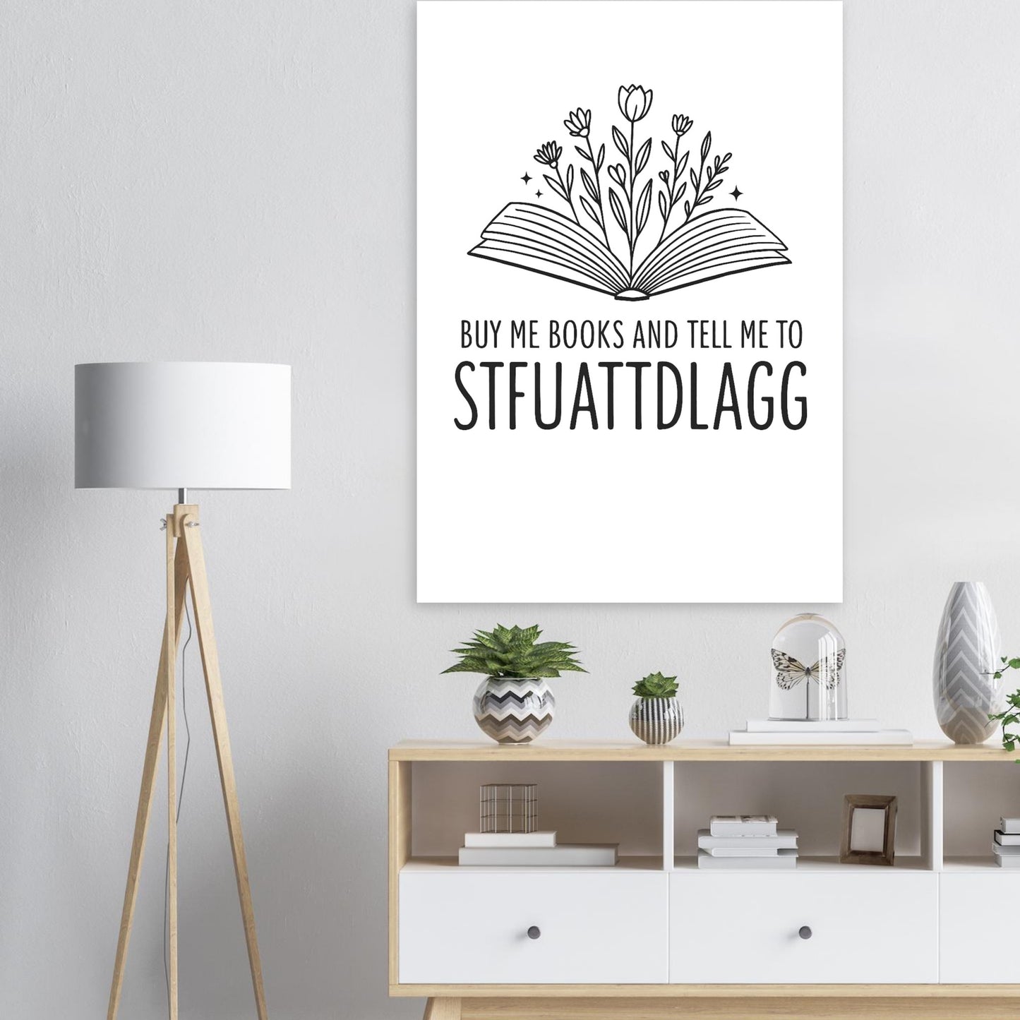 STFUATTDDLAGG Poster – Humorous Book Lover Wall Art - F4 Custom Prints