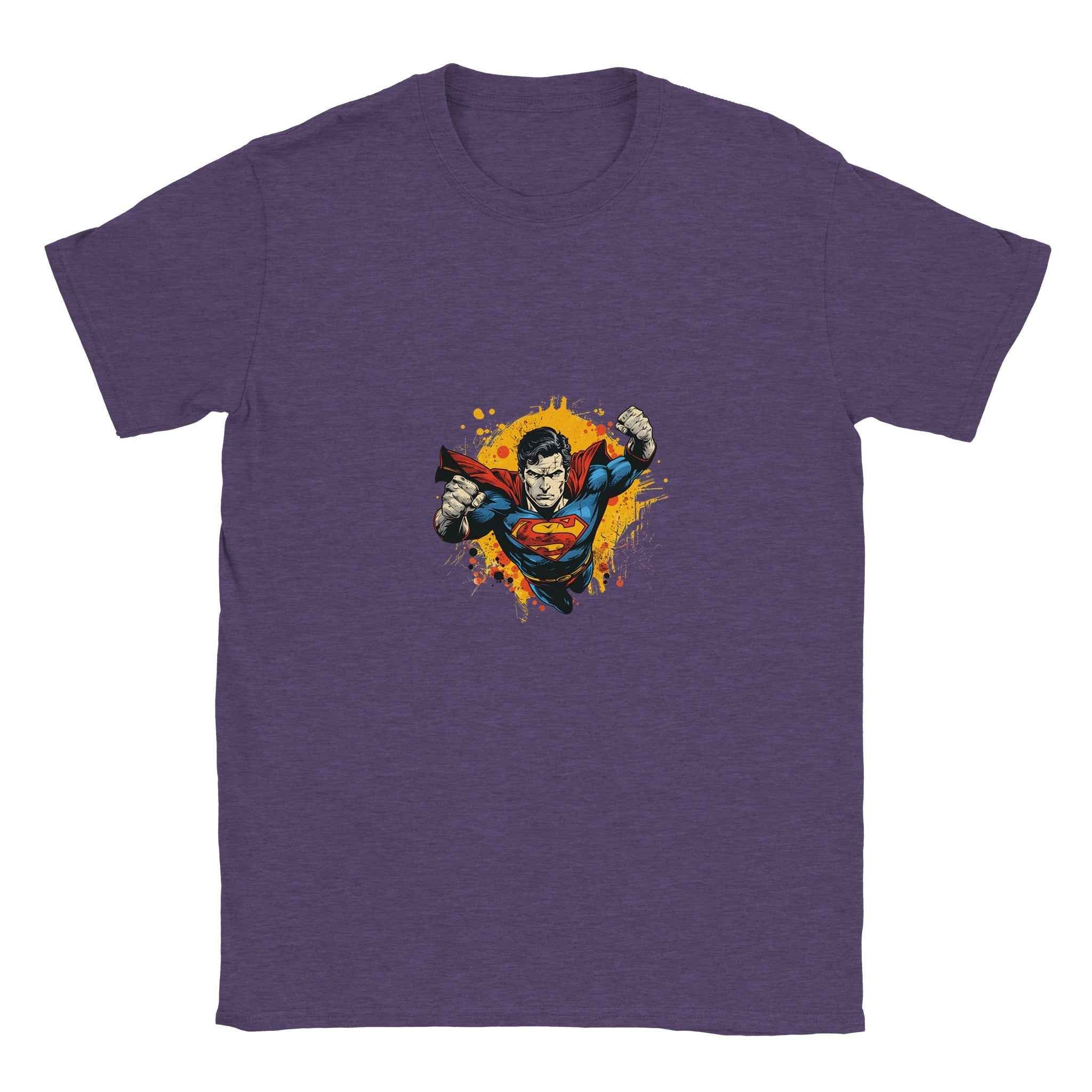 Superman Action Stance T-Shirt – Heroic Comic-Inspired Graphic Tee in Multiple Colors