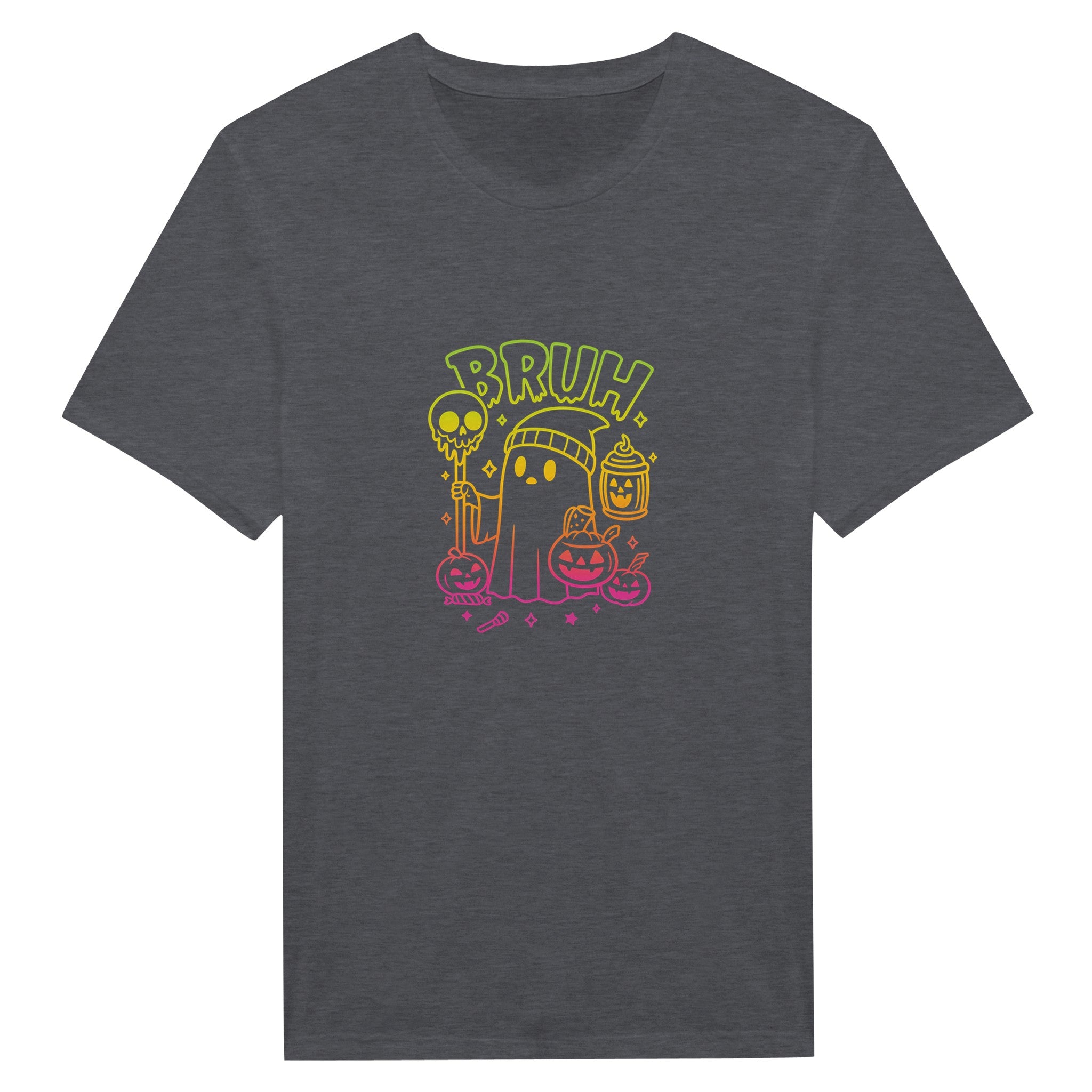 Bruh Halloween Ghost T-Shirt- Spooky Season Funny Meme Tee - F4 Custom Prints