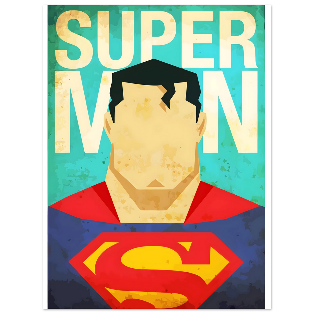 Retro Superman Inspired Fine Art Poster