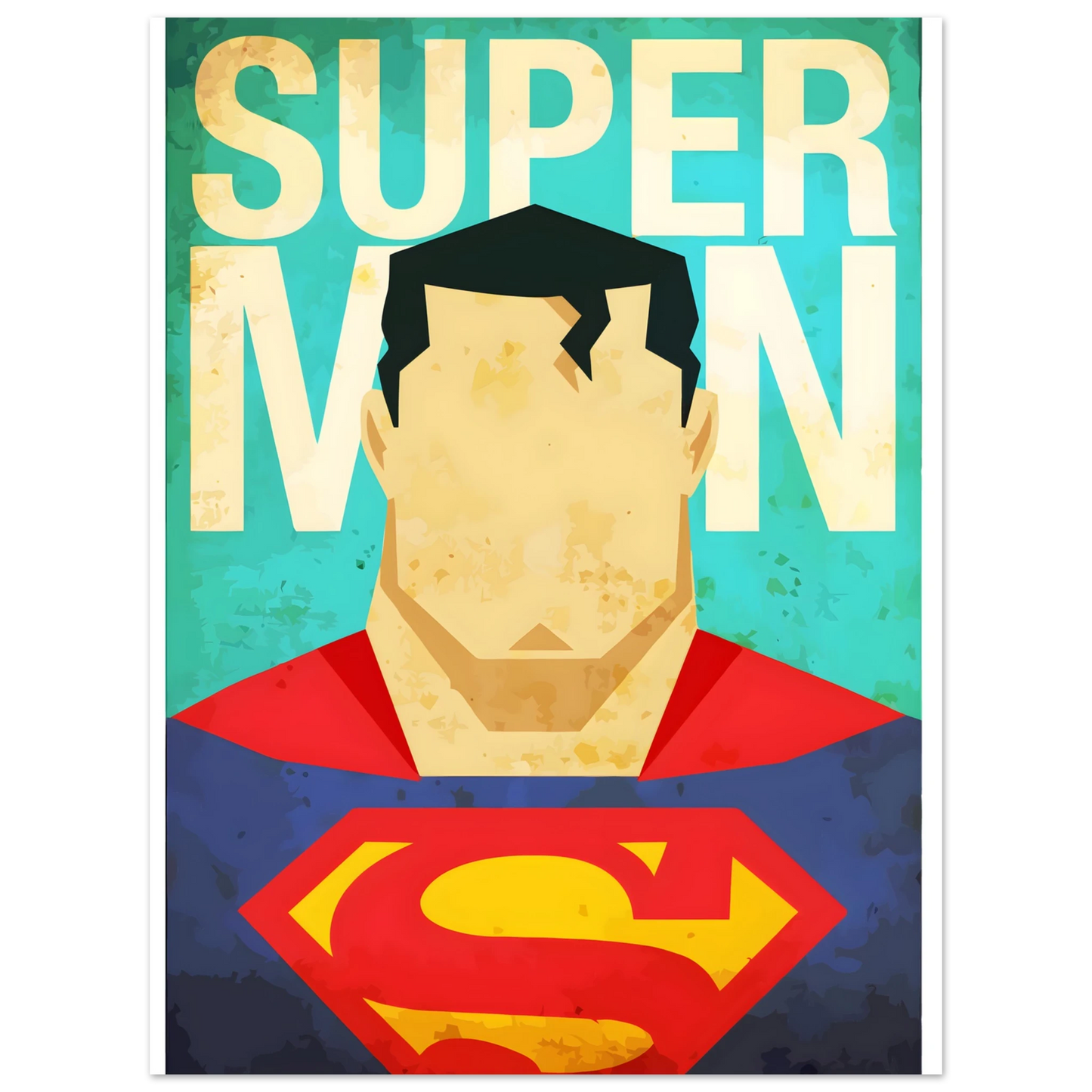 Retro Superman Inspired Fine Art Poster