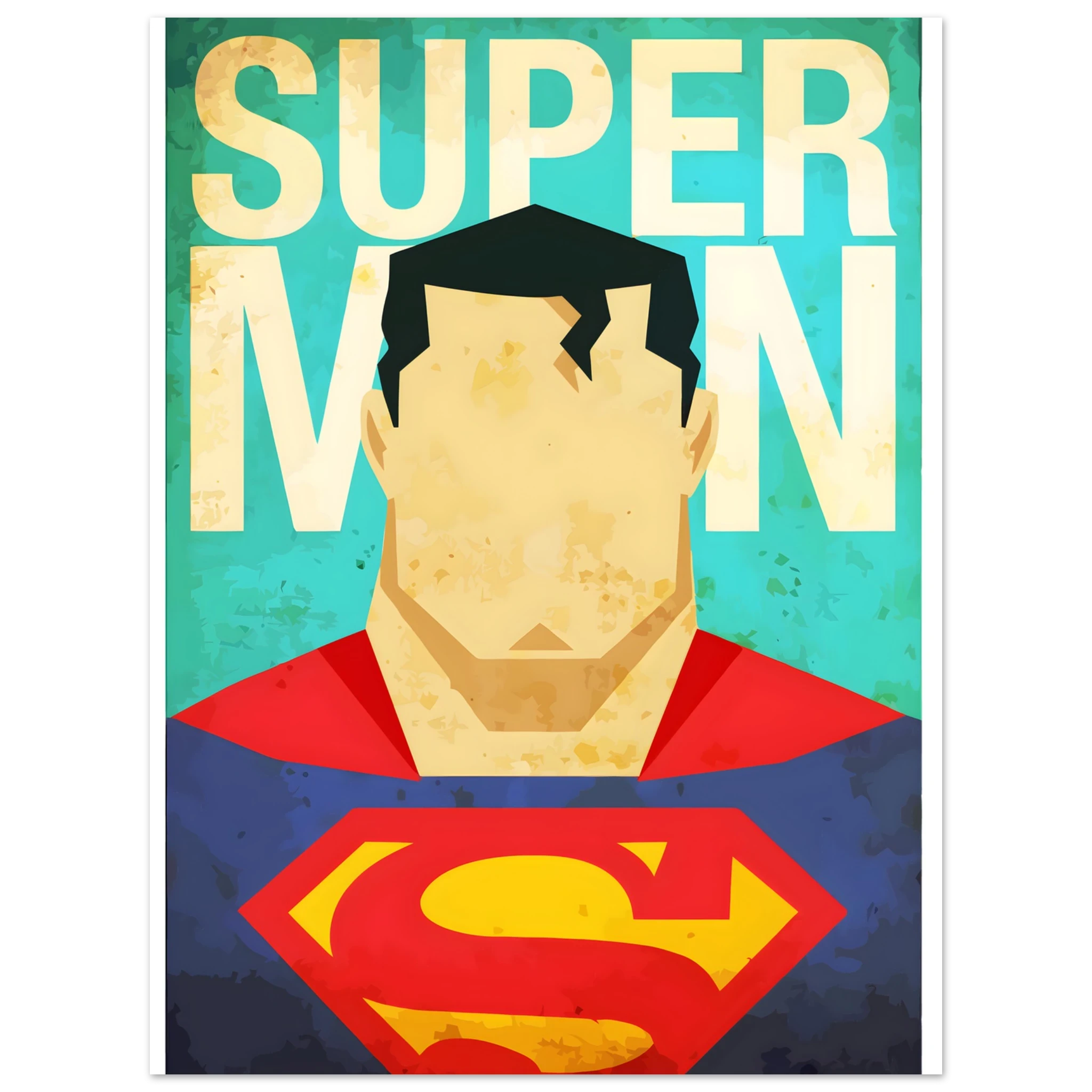 Retro Superman Inspired Fine Art Poster