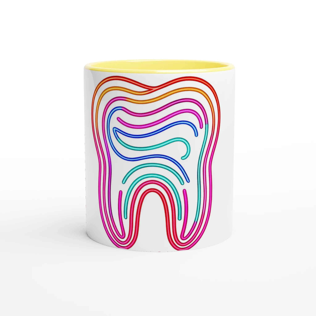 Neon Tooth 11oz Coffee Mug with Color Inside