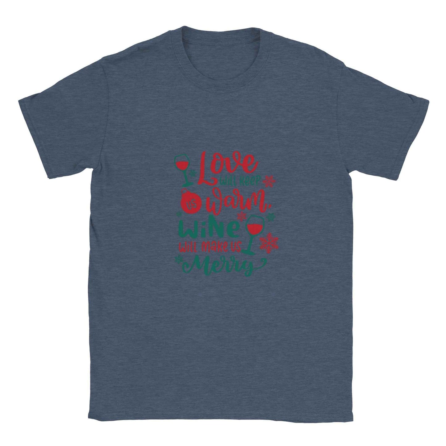 Love & Wine Christmas Shirt – Festive Holiday Graphic Tee for Merry Celebrations in Various Colors