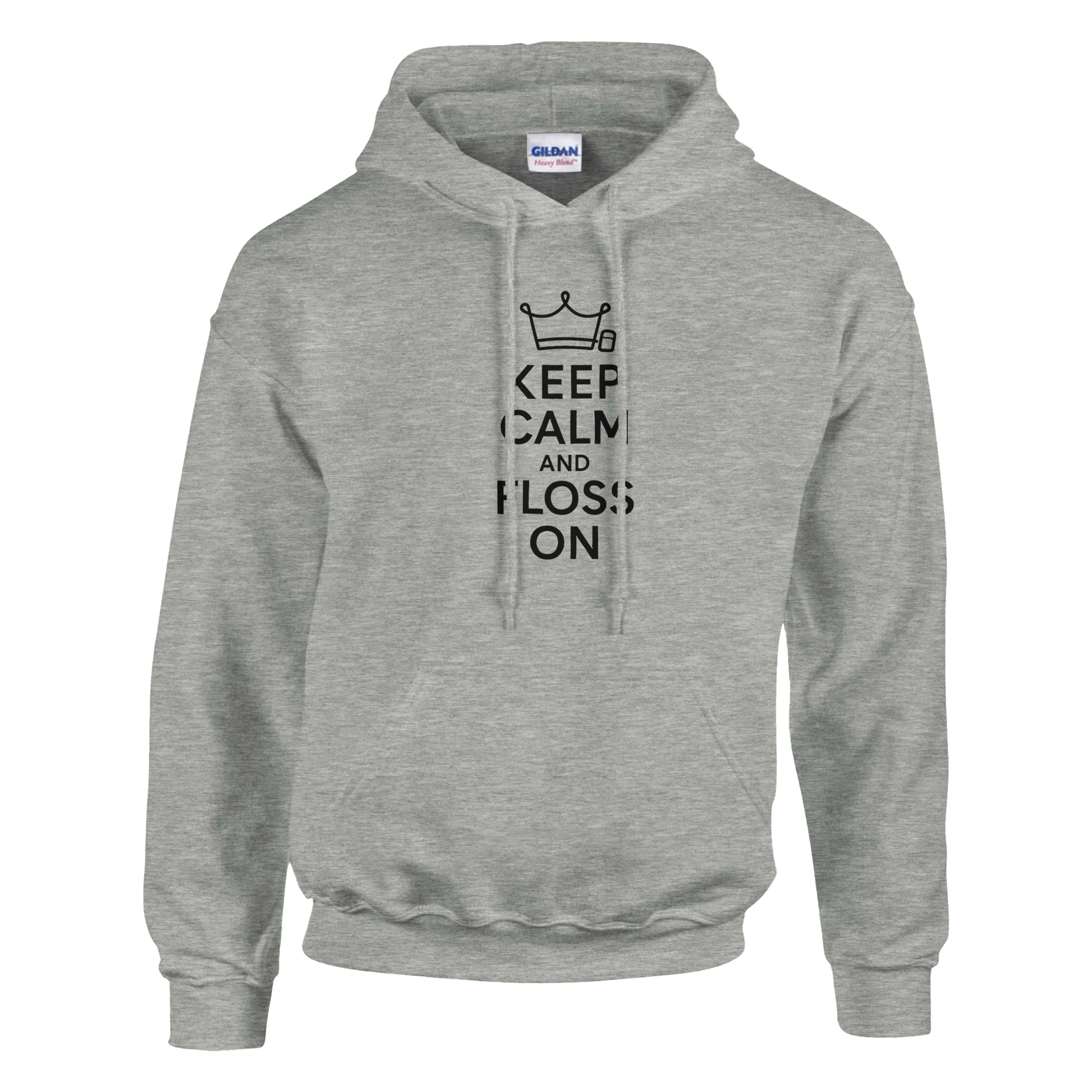 Keep Calm and Floss On Hoodie – Funny Dental Hygienist Unisex Sweatshirt - F4 Custom Prints