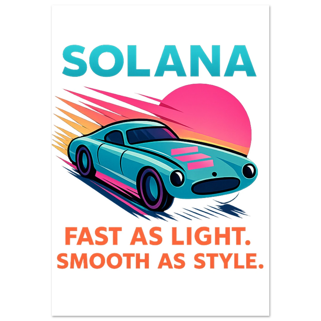 Solana Crypto Graphic Fine Art Poster