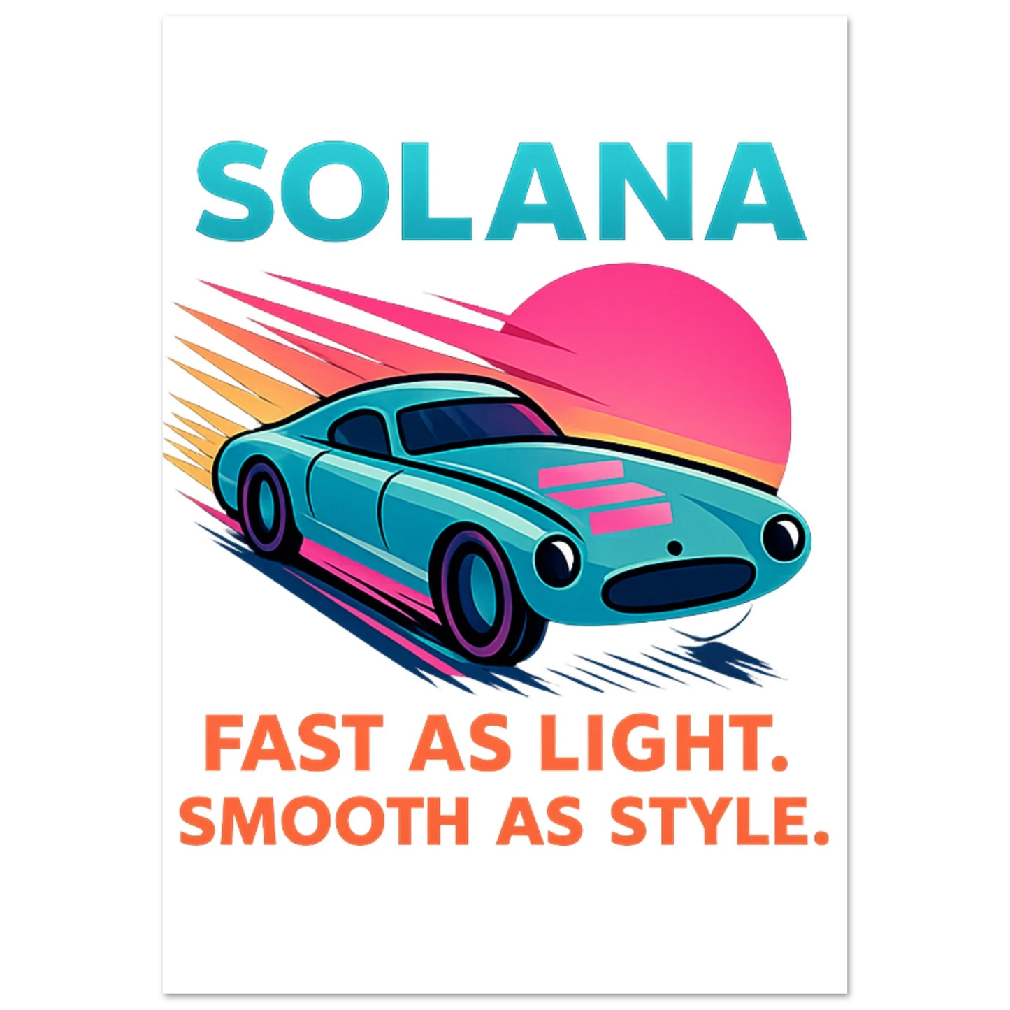 Solana Crypto Graphic Fine Art Poster