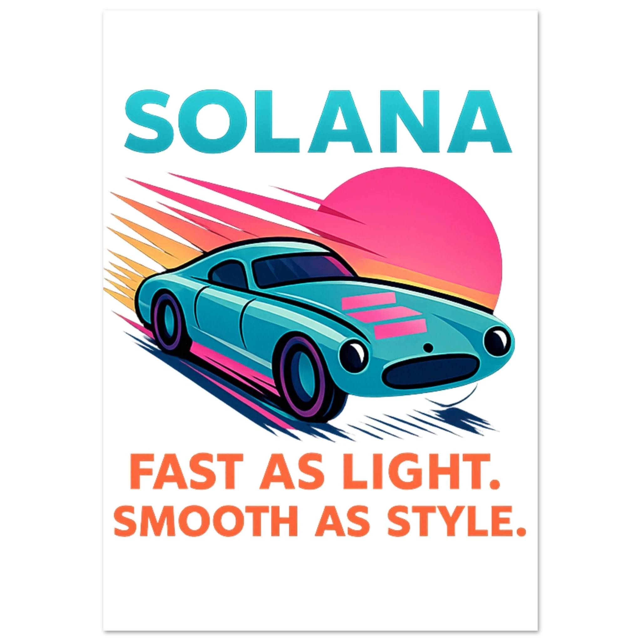 Solana Crypto Graphic Fine Art Poster