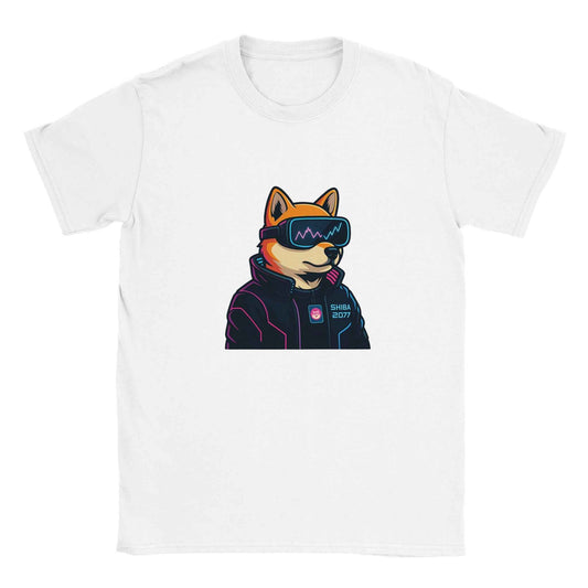 Shiba Inu T-Shirt – Cyberpunk Shiba 2077 Neon Vision